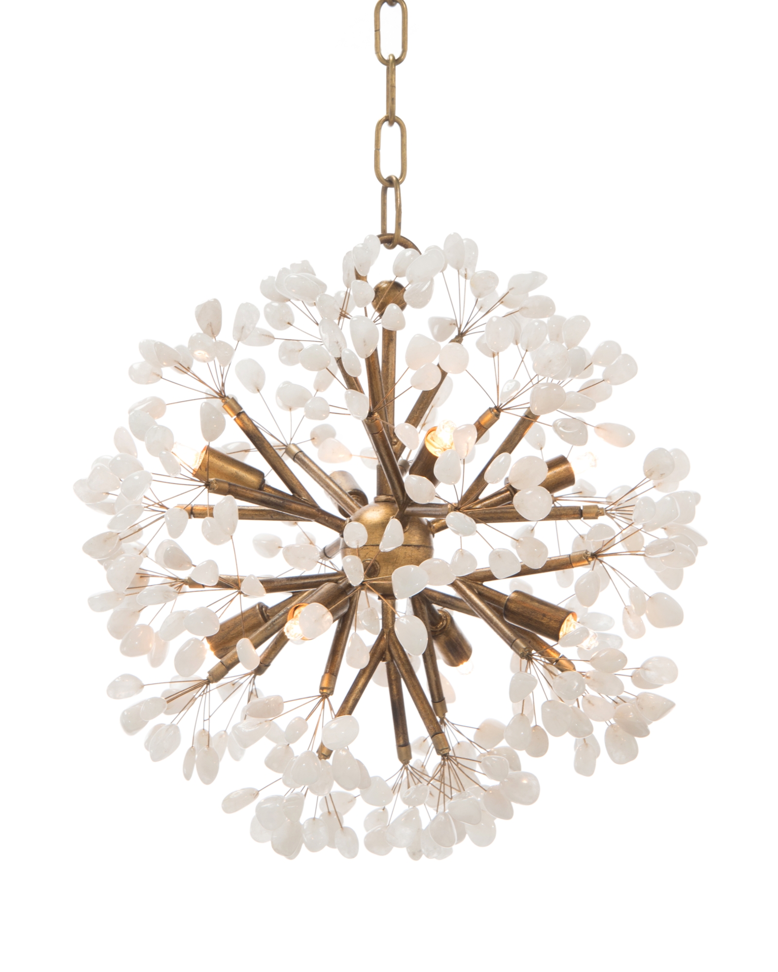 Ceres:  Quartz Crystal Spherical Eight-Light Chandelier