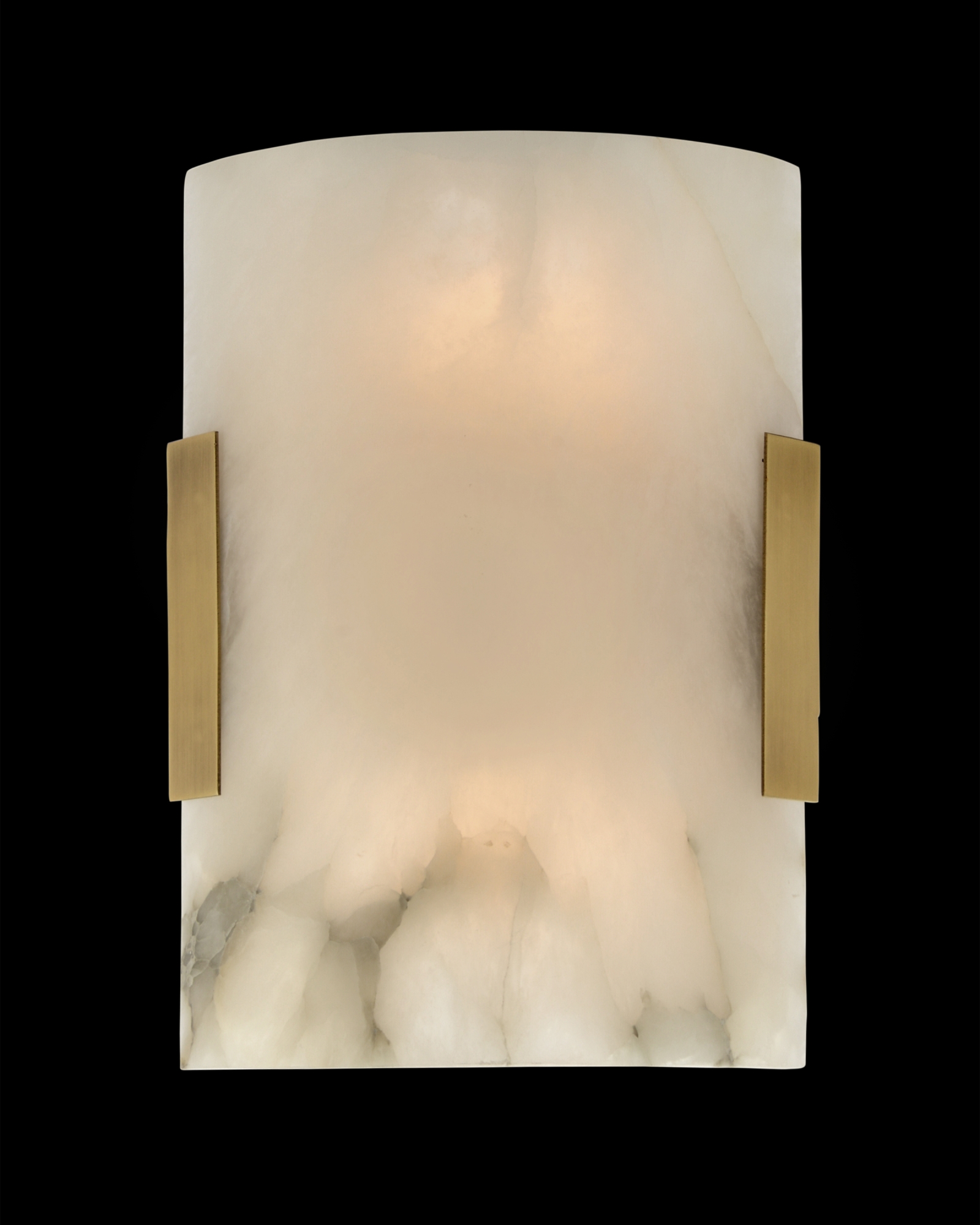 Curved Stone, Alabaster Wall Sconce