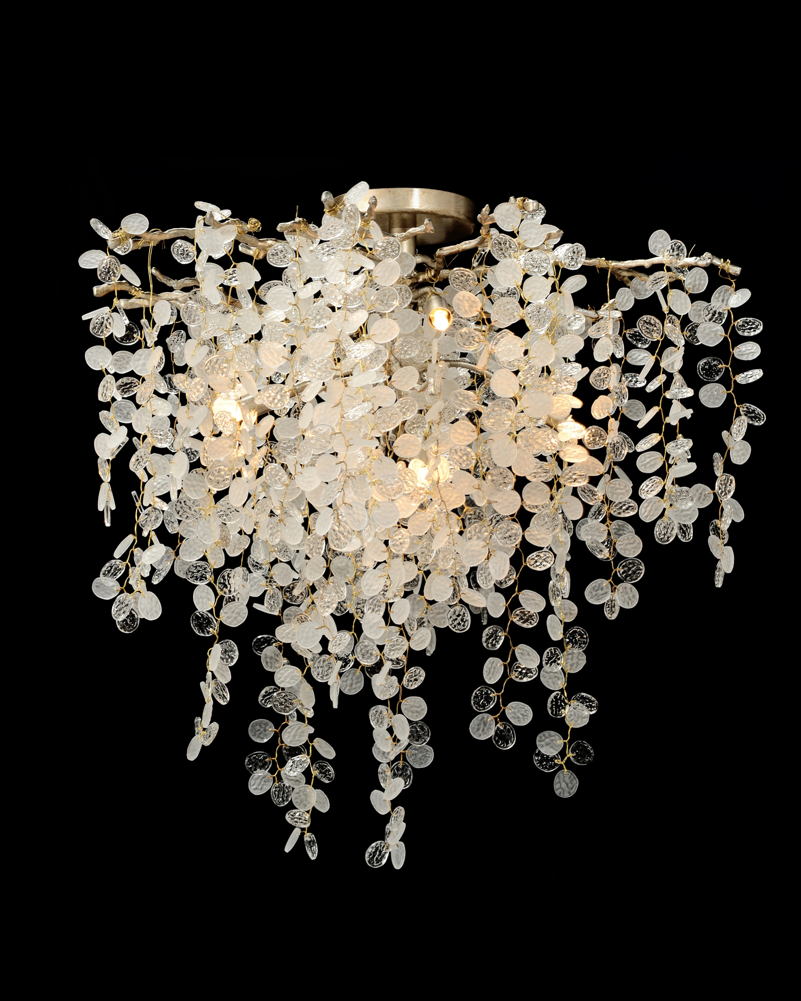 Shiro-Noda Five-Light Semi-Flush Chandelier