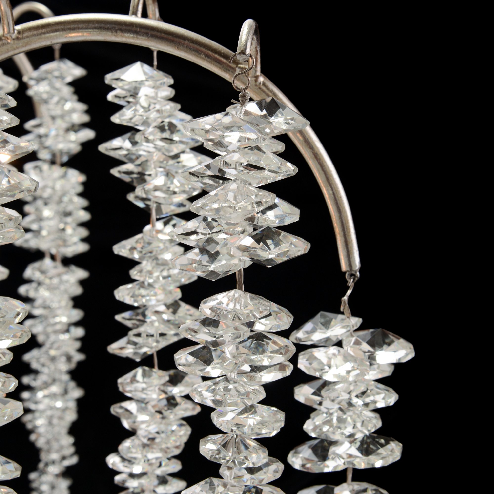 Cascading Crystal Twelve-Light Chandelier