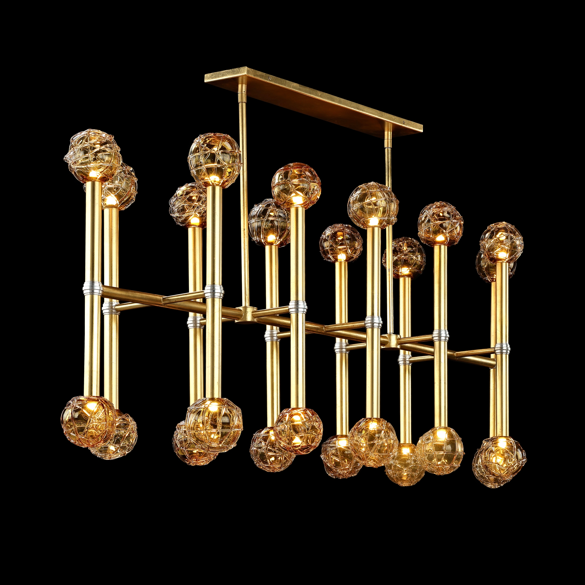 Fiamma Twenty-Four-Light Horizontal Chandelier