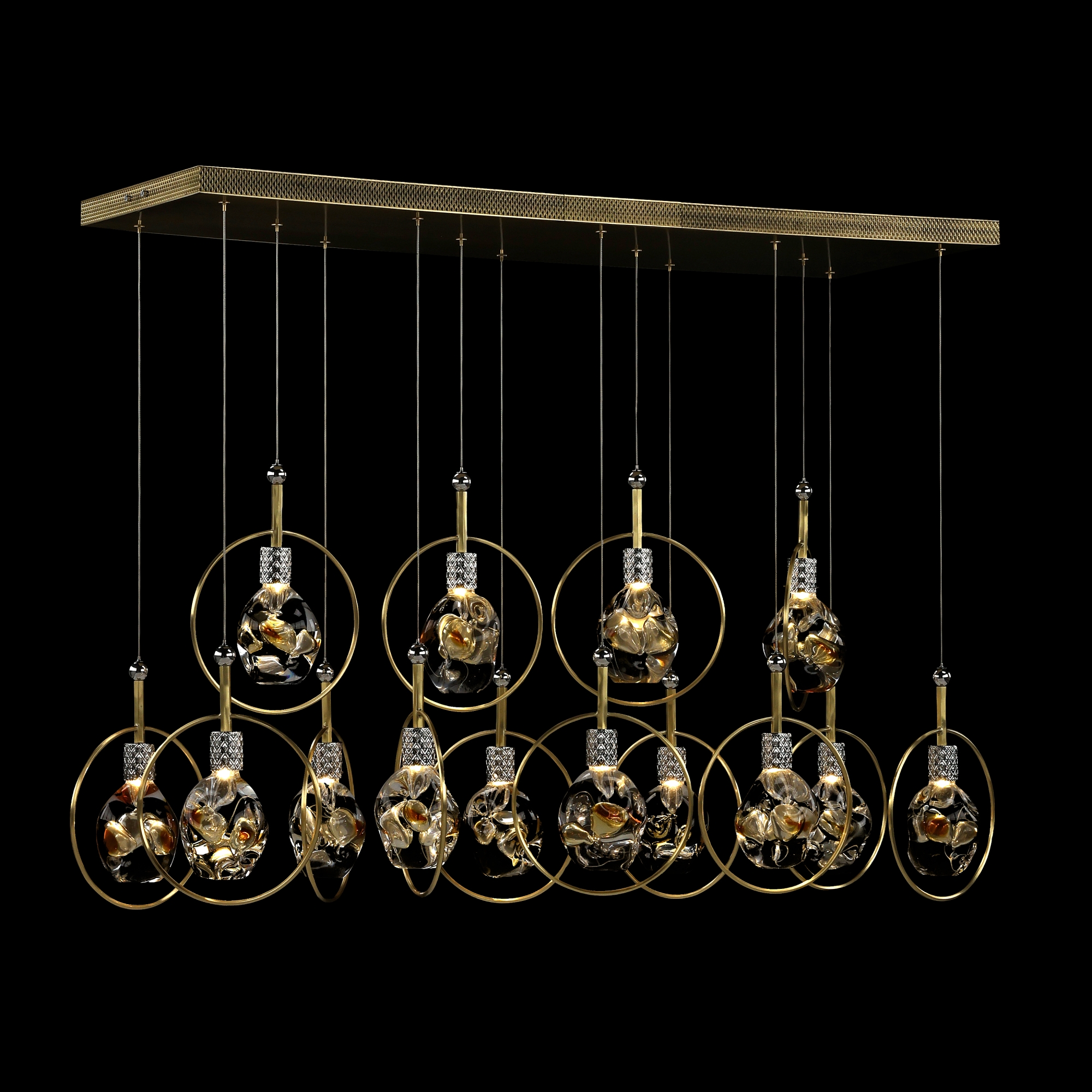 Bergamo Fourteen-Light Horizontal Chandelier
