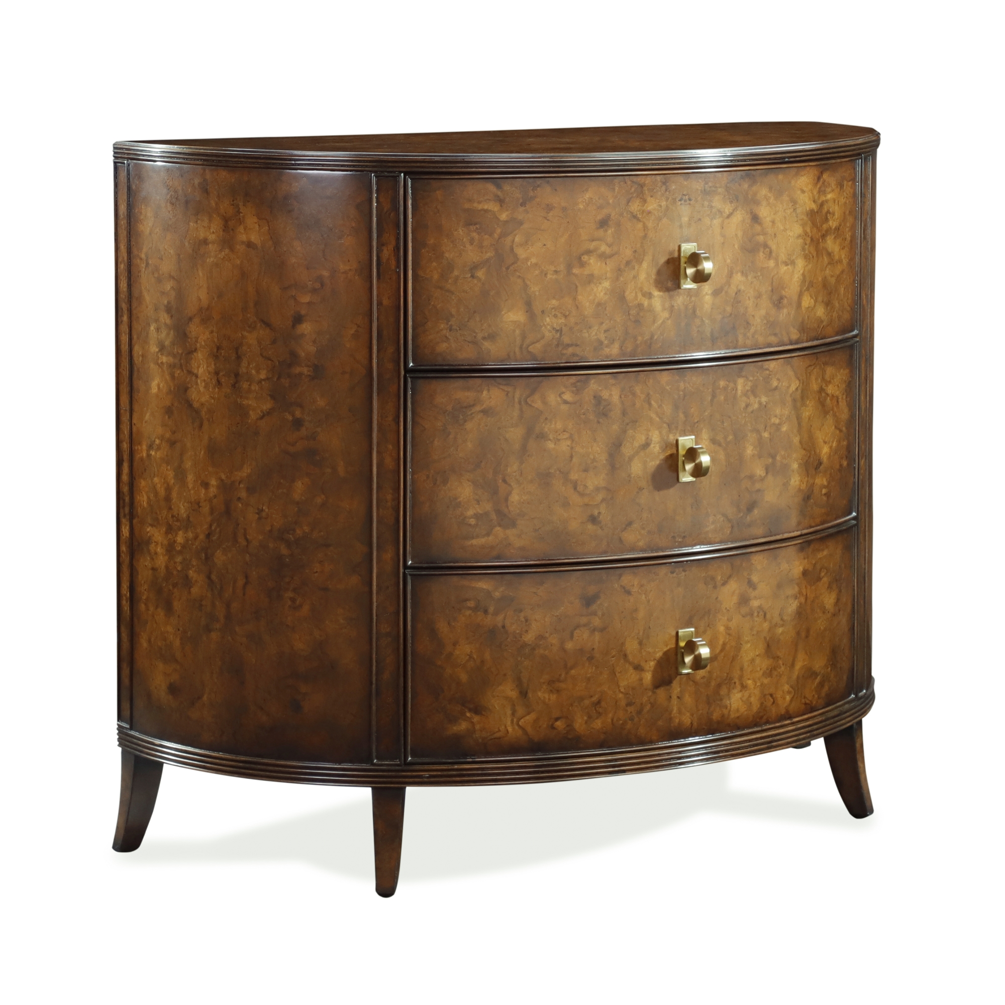 Sylvestre Three-Drawer Chest, Walnut