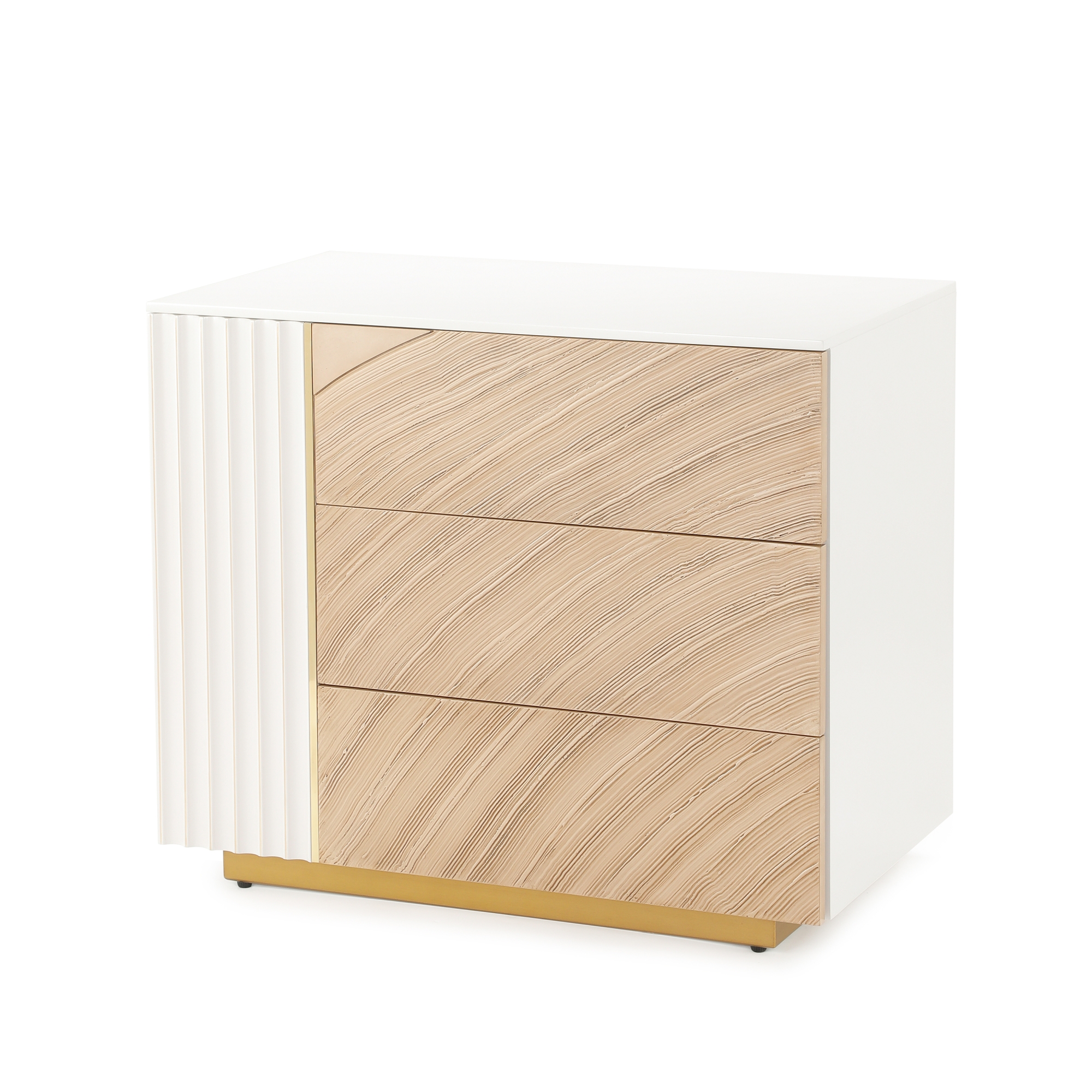 Province Three-Drawer Chest, Left