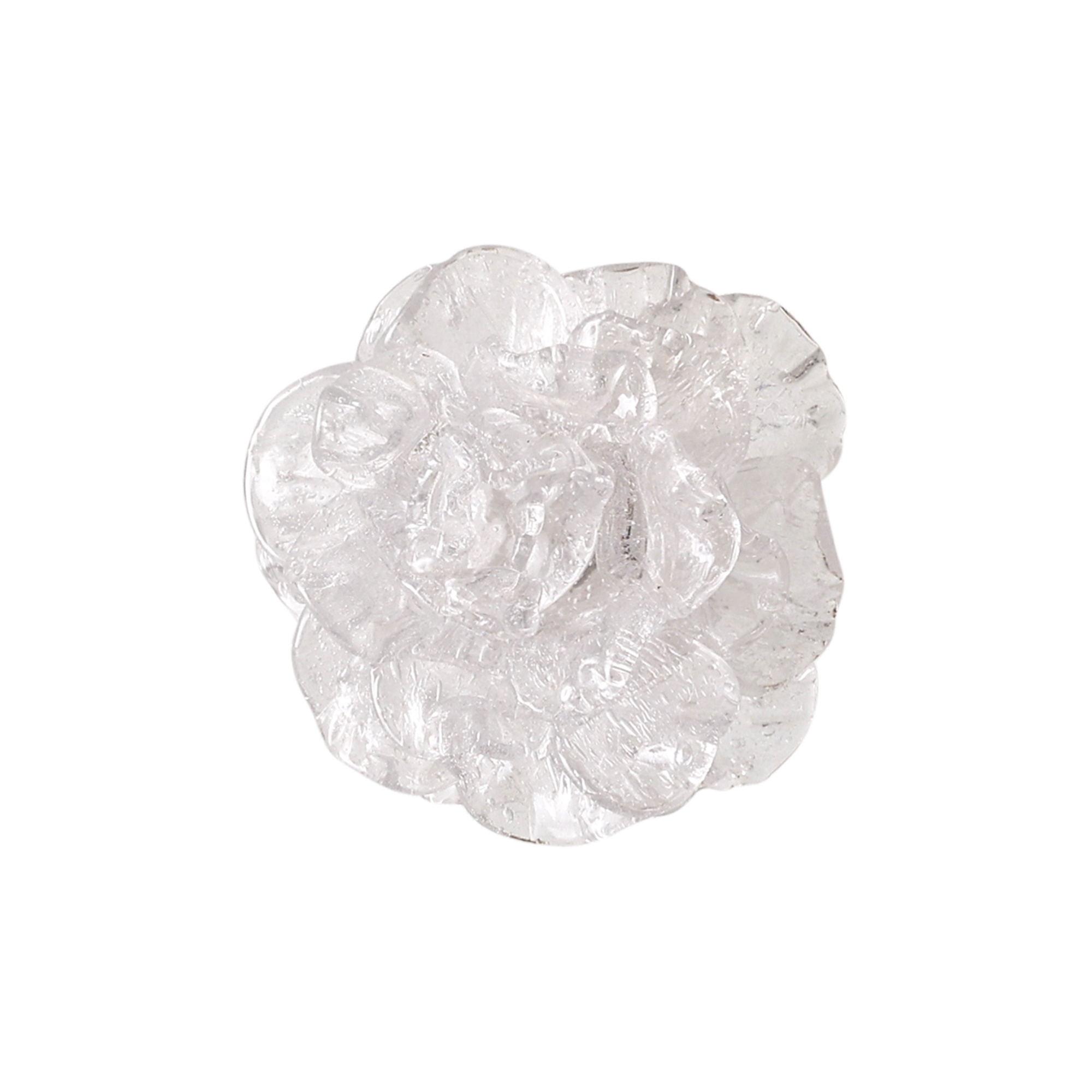 Clear Glass Flower Wall Art