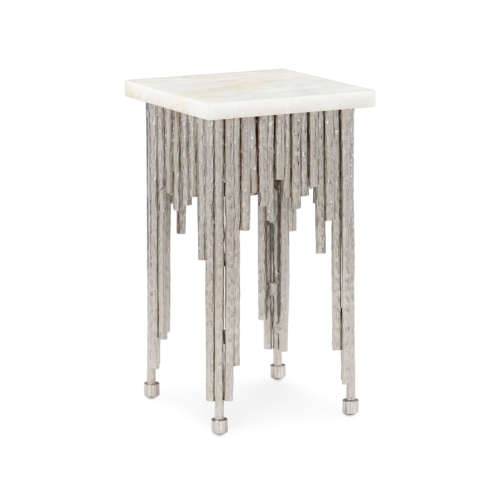 Channel Side Table, Silver