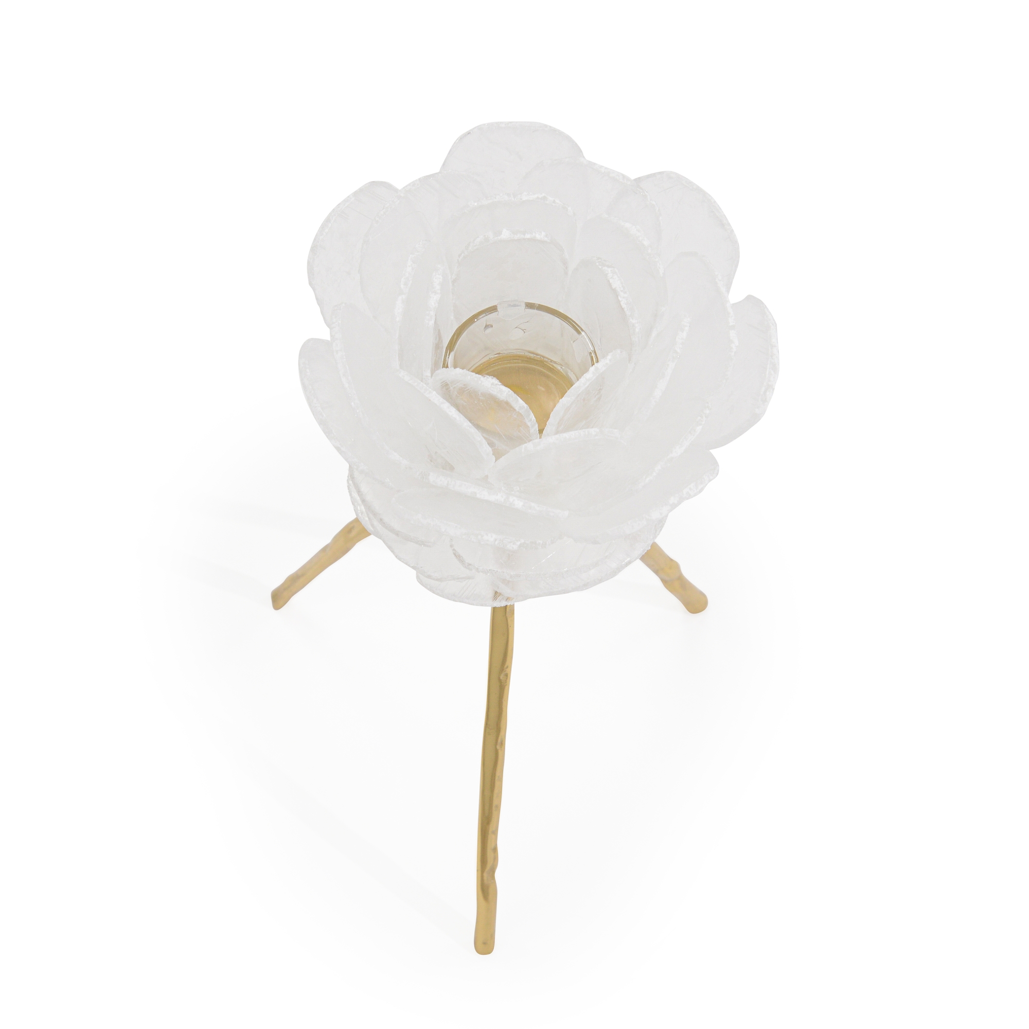 Blossoming Selenite Candleholder, Small