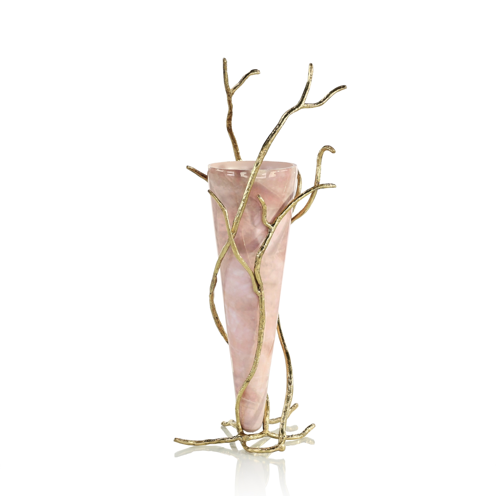 Overgrown Glass Vase, Pink