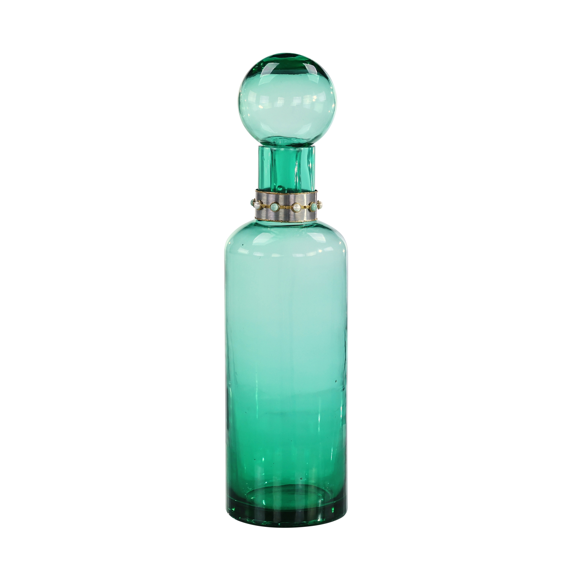 Jade Glass Bottle with Lid