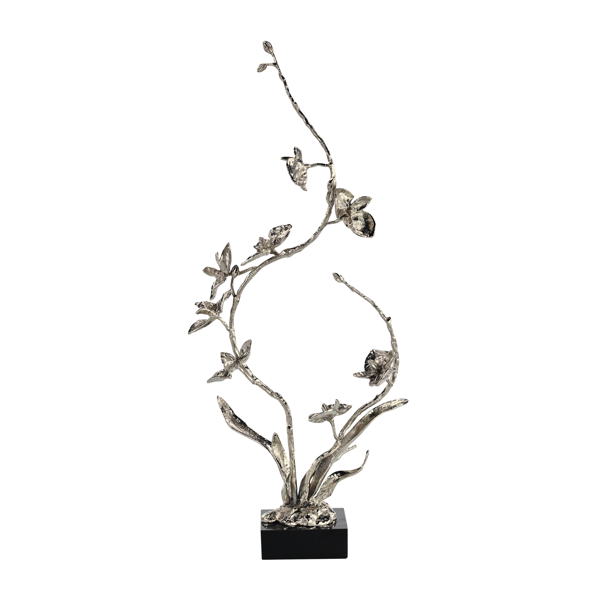 Orchids in Bloom Sculpture, Large Nickel