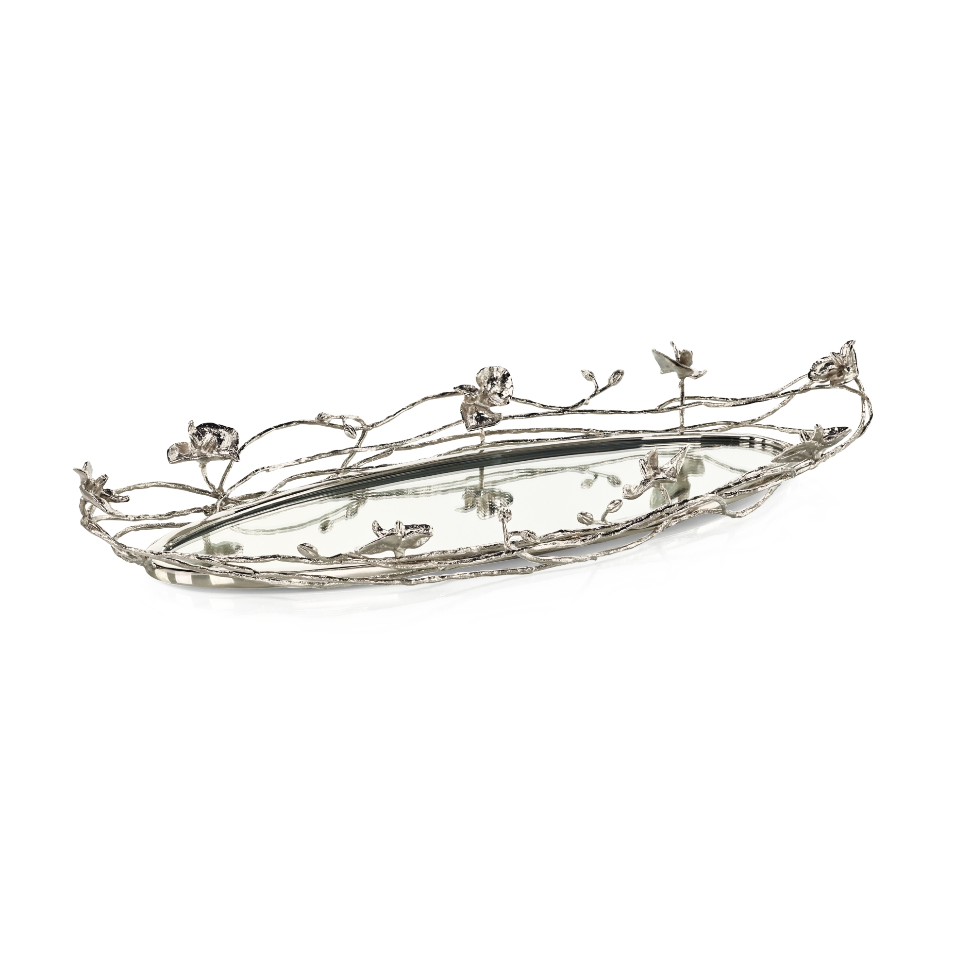 Orchids in Bloom Tray, Nickel