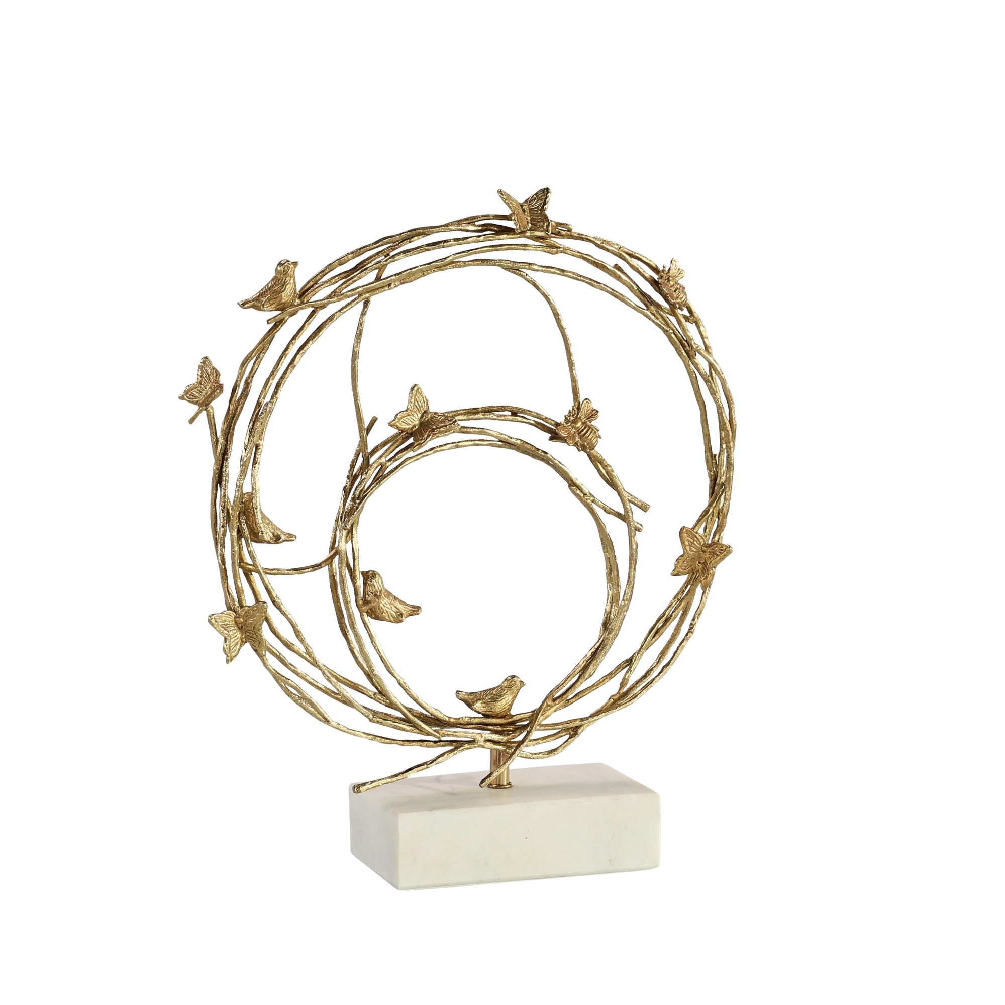 Roost Sculpture, Small Brass