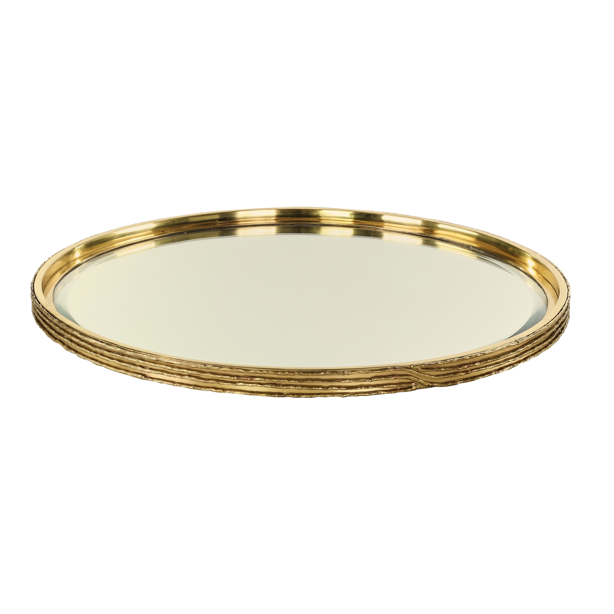 Ringed Tray, Large Brass