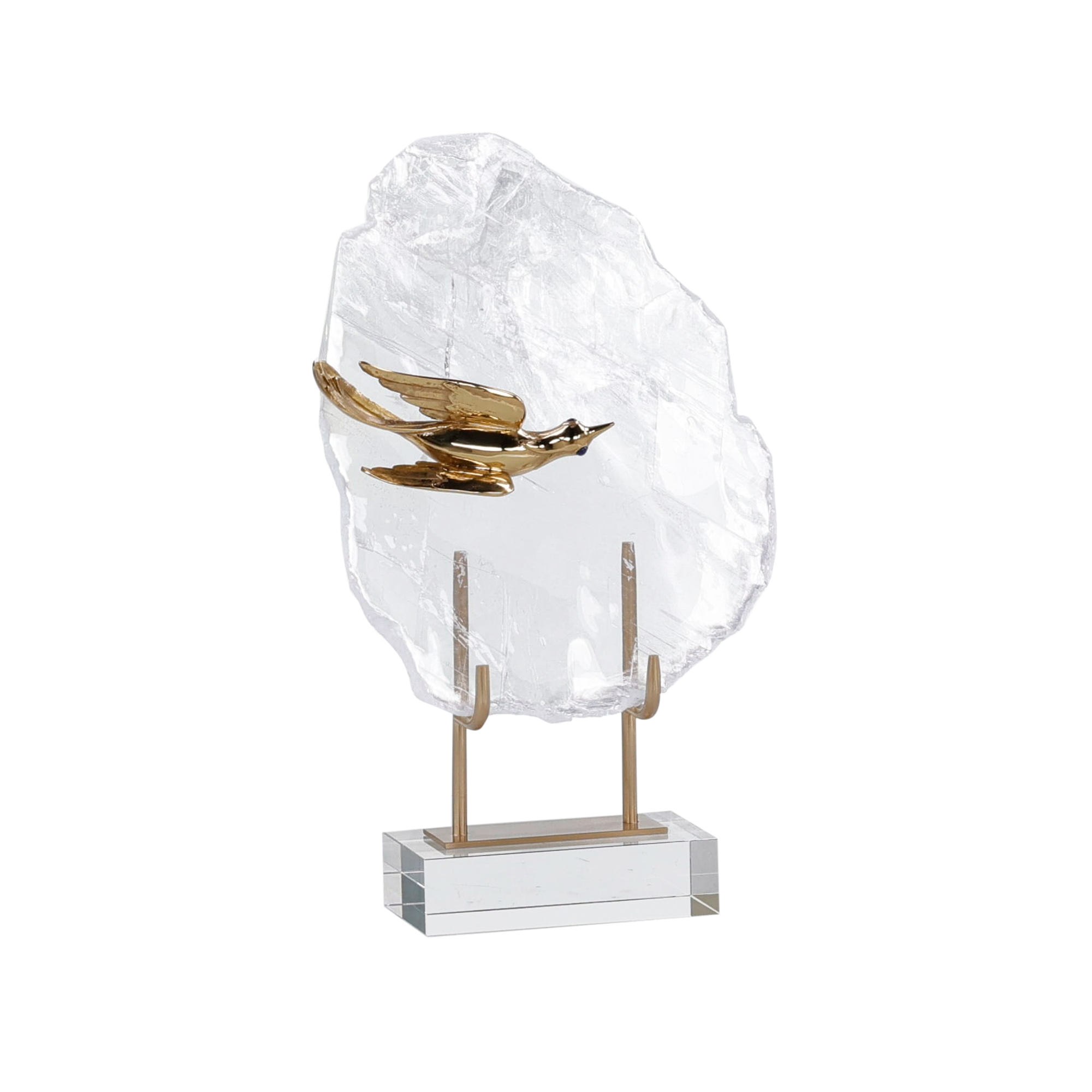 Elegant Bird Sculpture on Selenite I