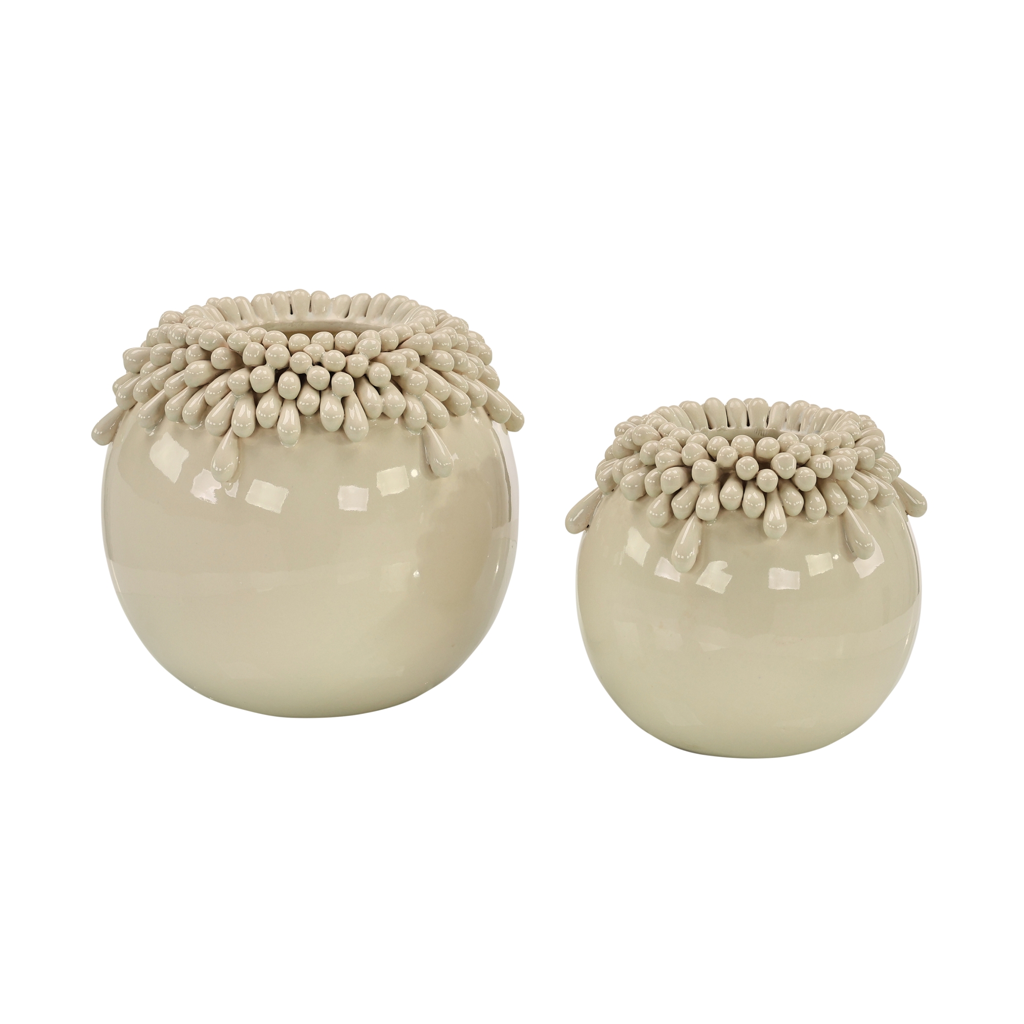 Brigid Vases, Set of 2 White