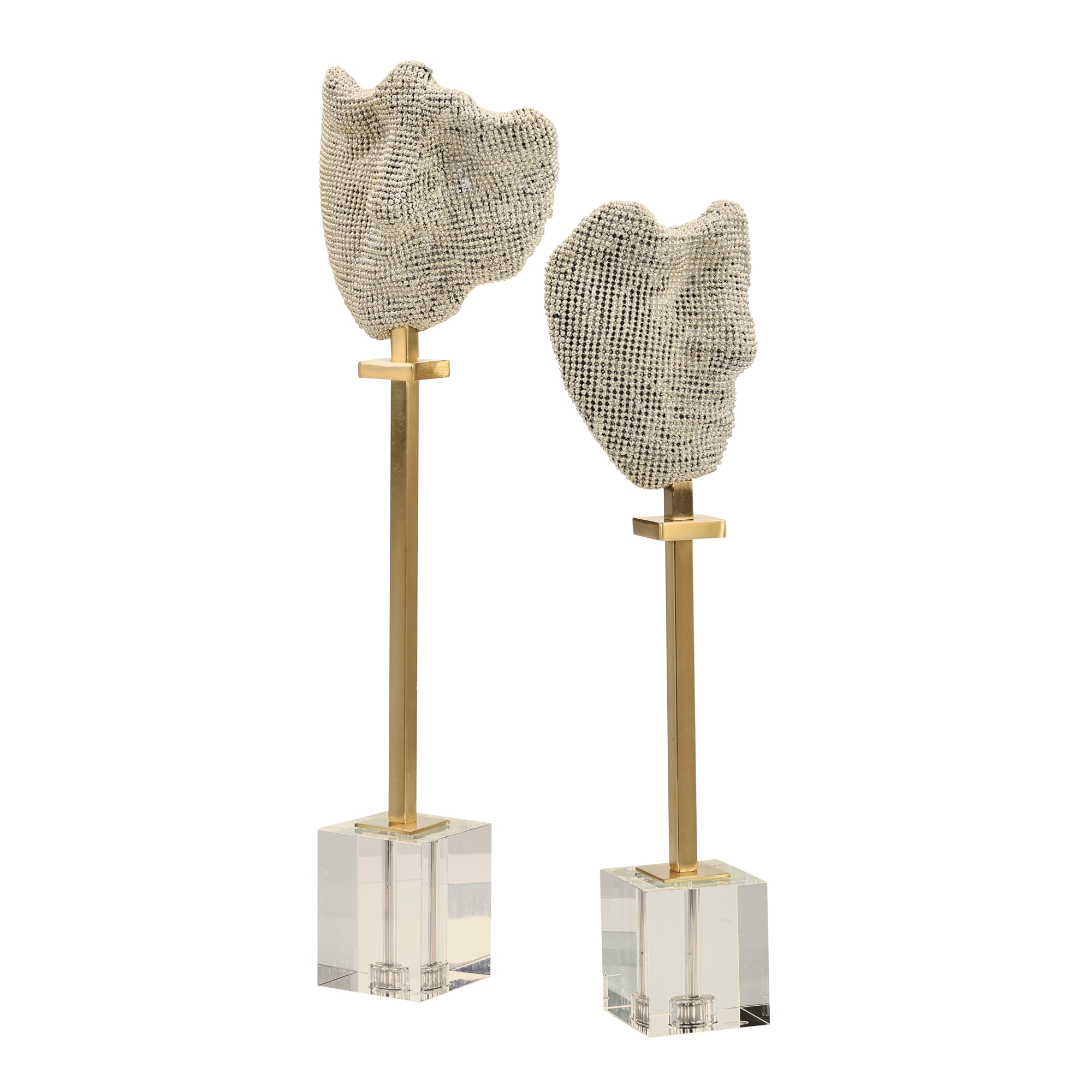 Fractured Expression Sculptures, Set of 2