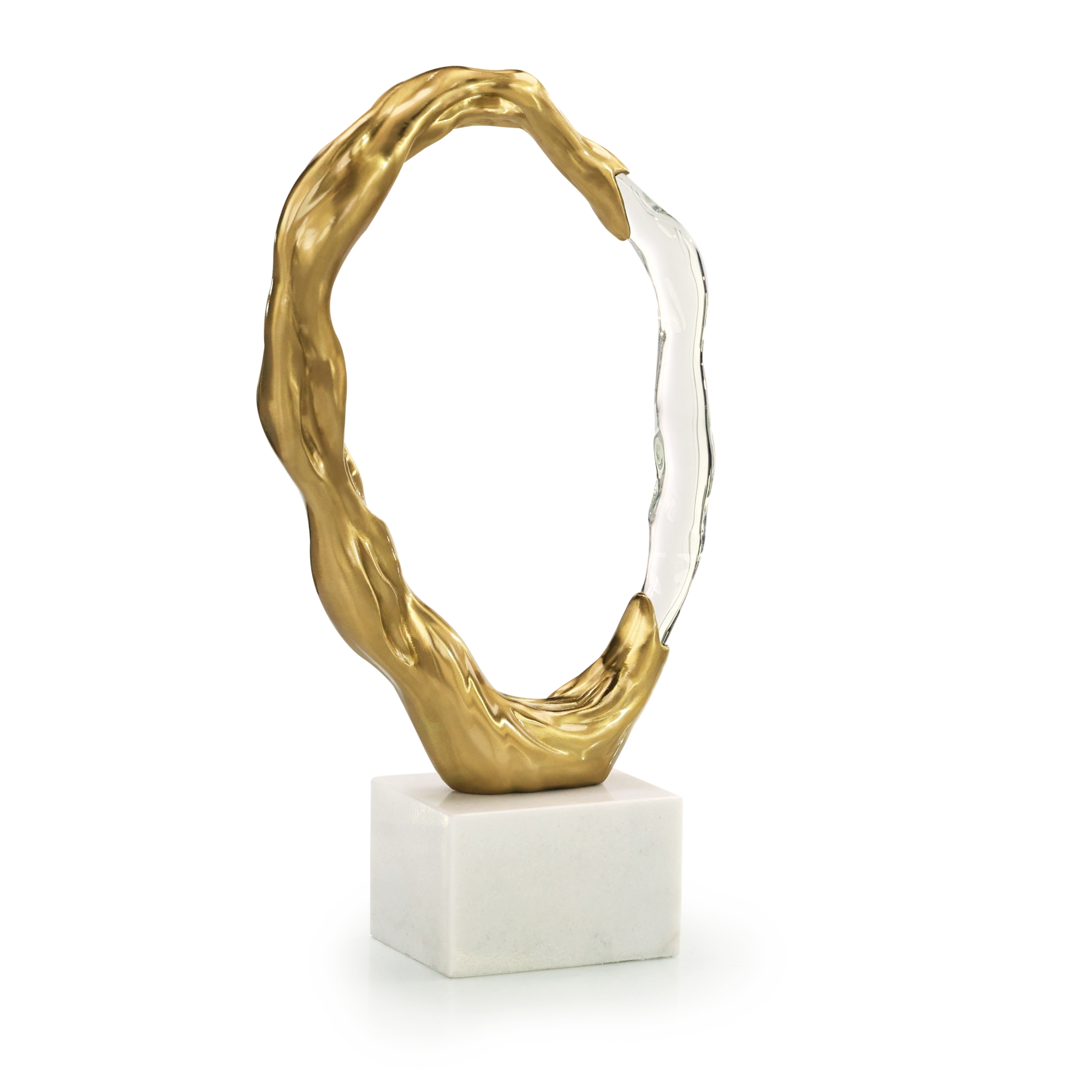 Metallic Ice Sculpture, Large Brass