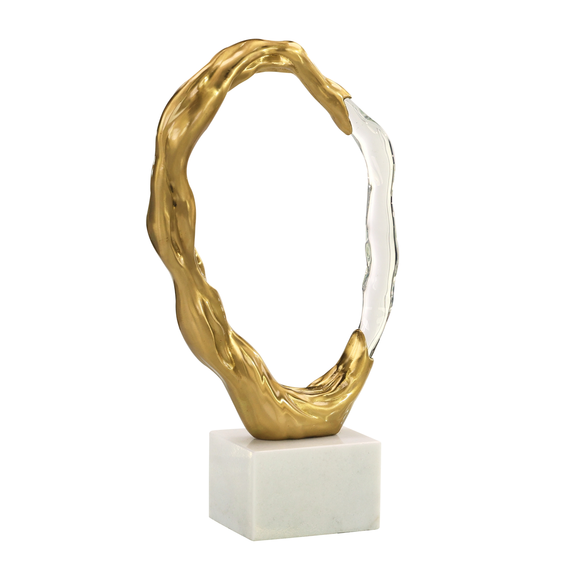 Metallic Ice Sculpture, Large Brass