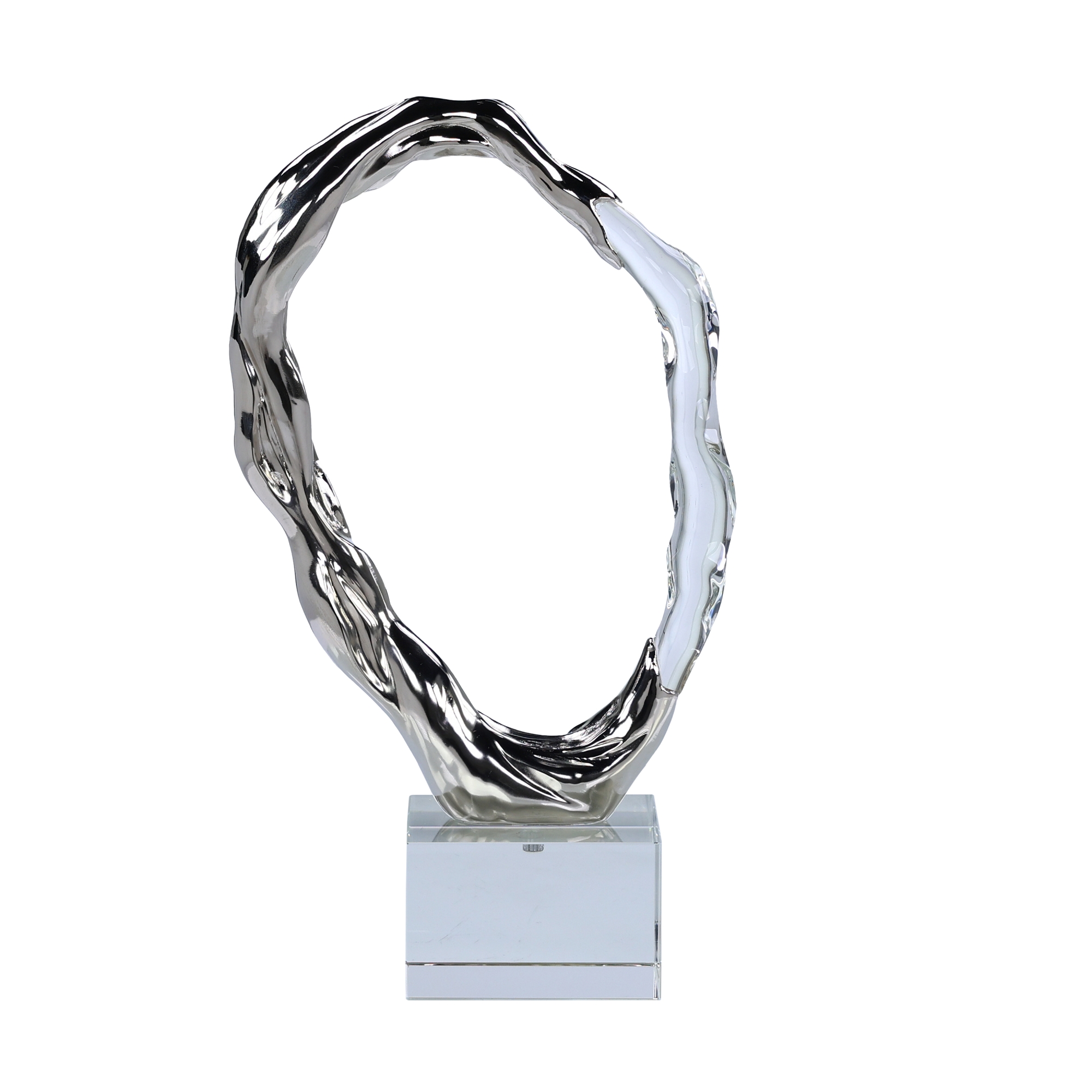 Metallic Ice Sculpture, Large Nickel