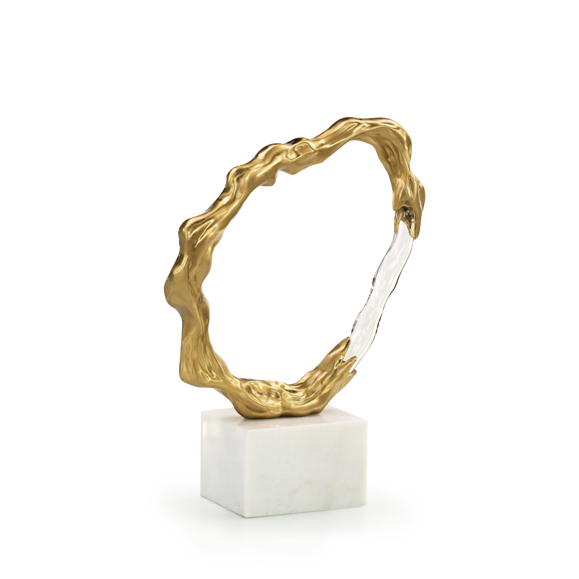 Metallic Ice Sculpture, Small Brass