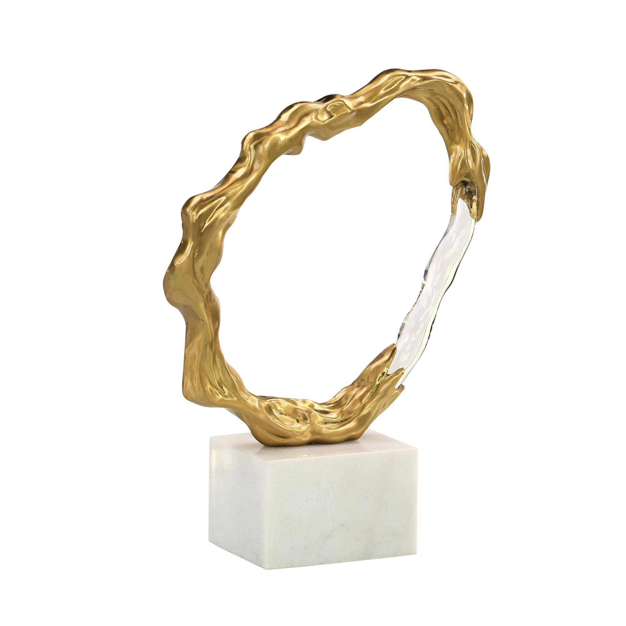 Metallic Ice Sculpture, Small Brass