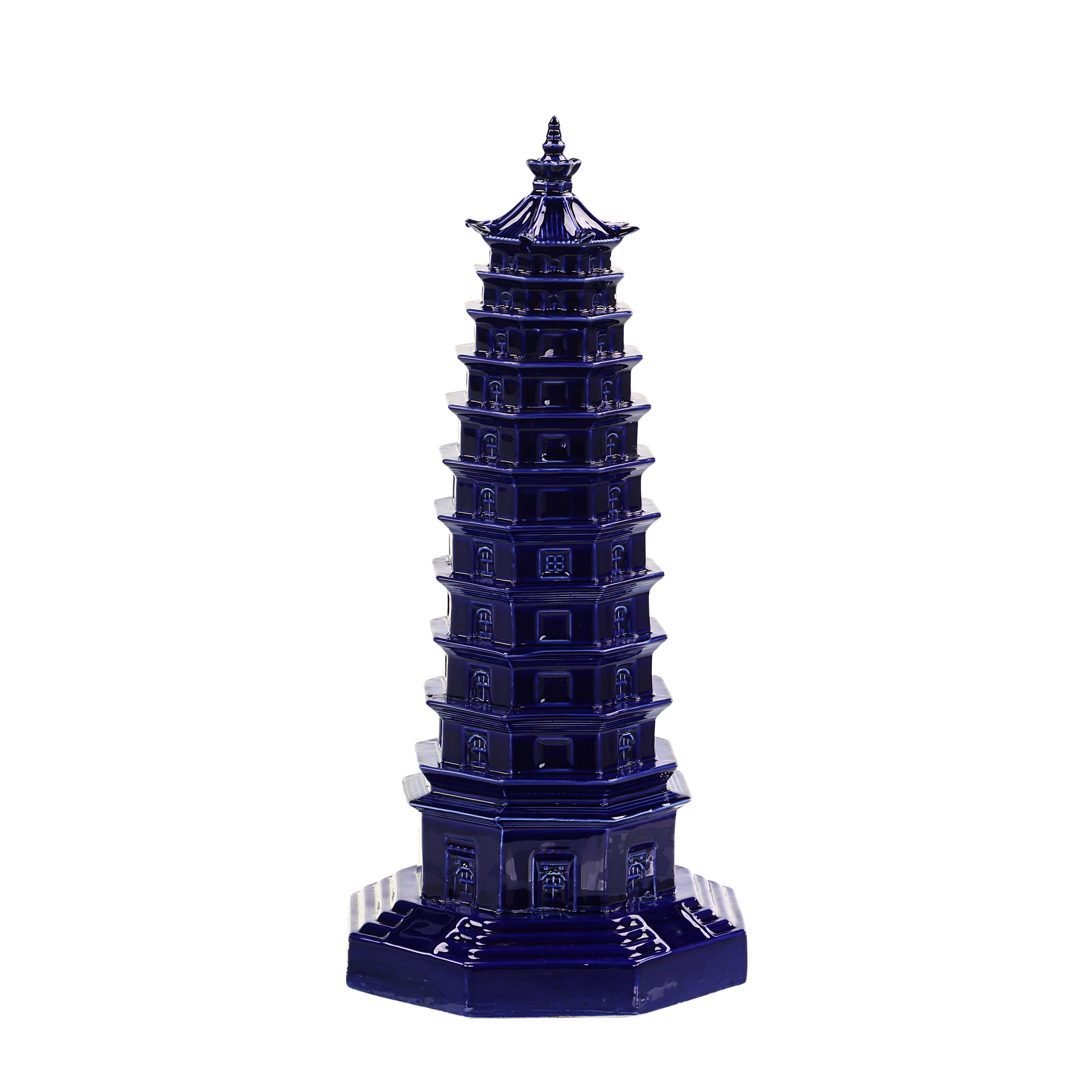 Pagoda Sculpture, Large Blue