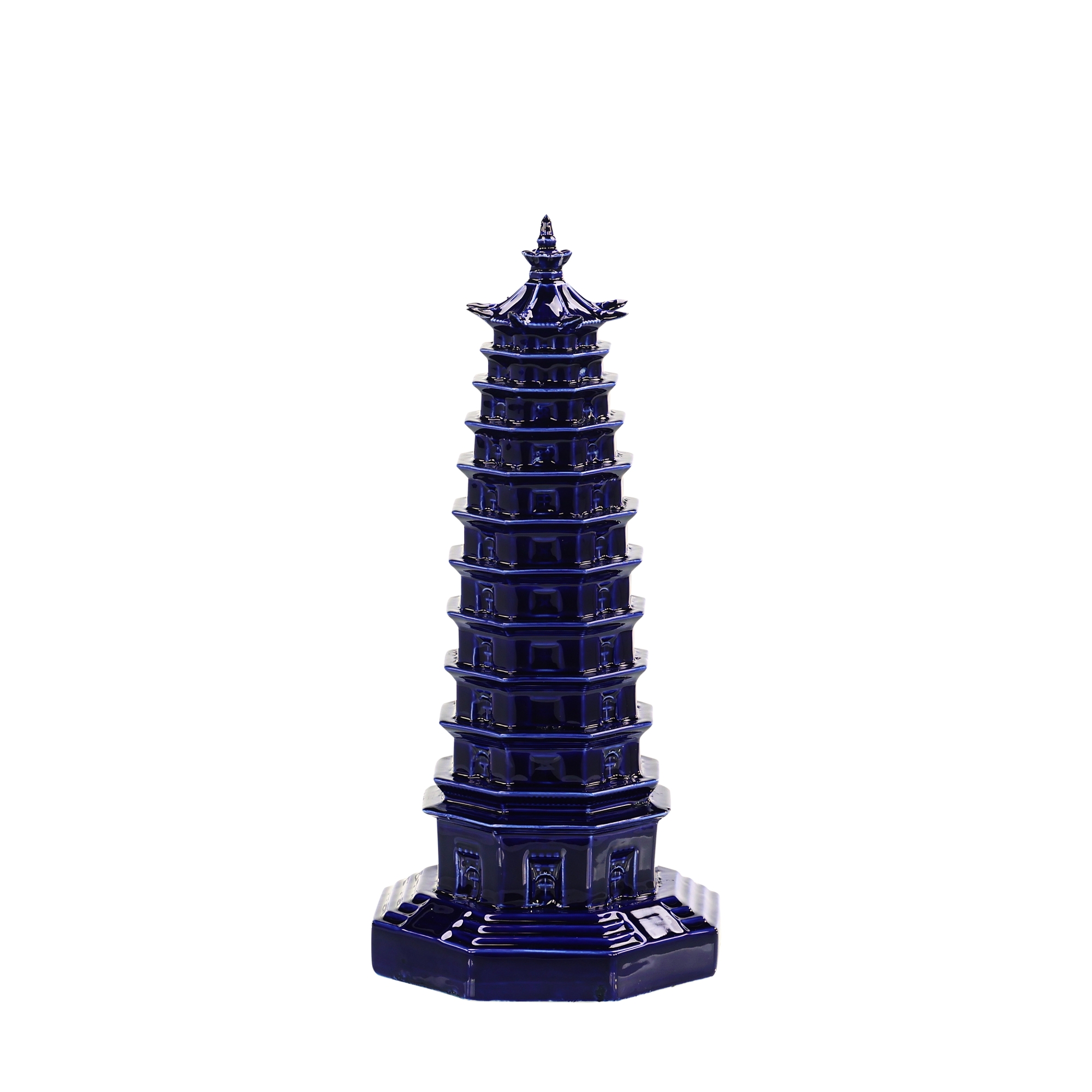 Pagoda Sculpture, Small Blue