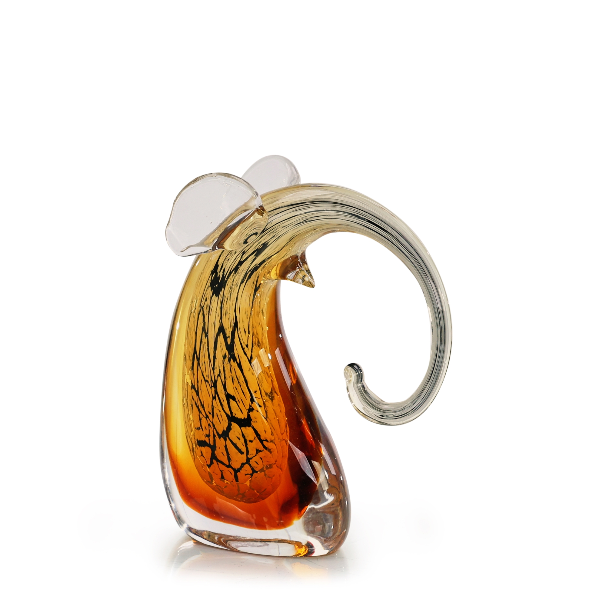 Abstract Glass Elephant Sculpture, Small