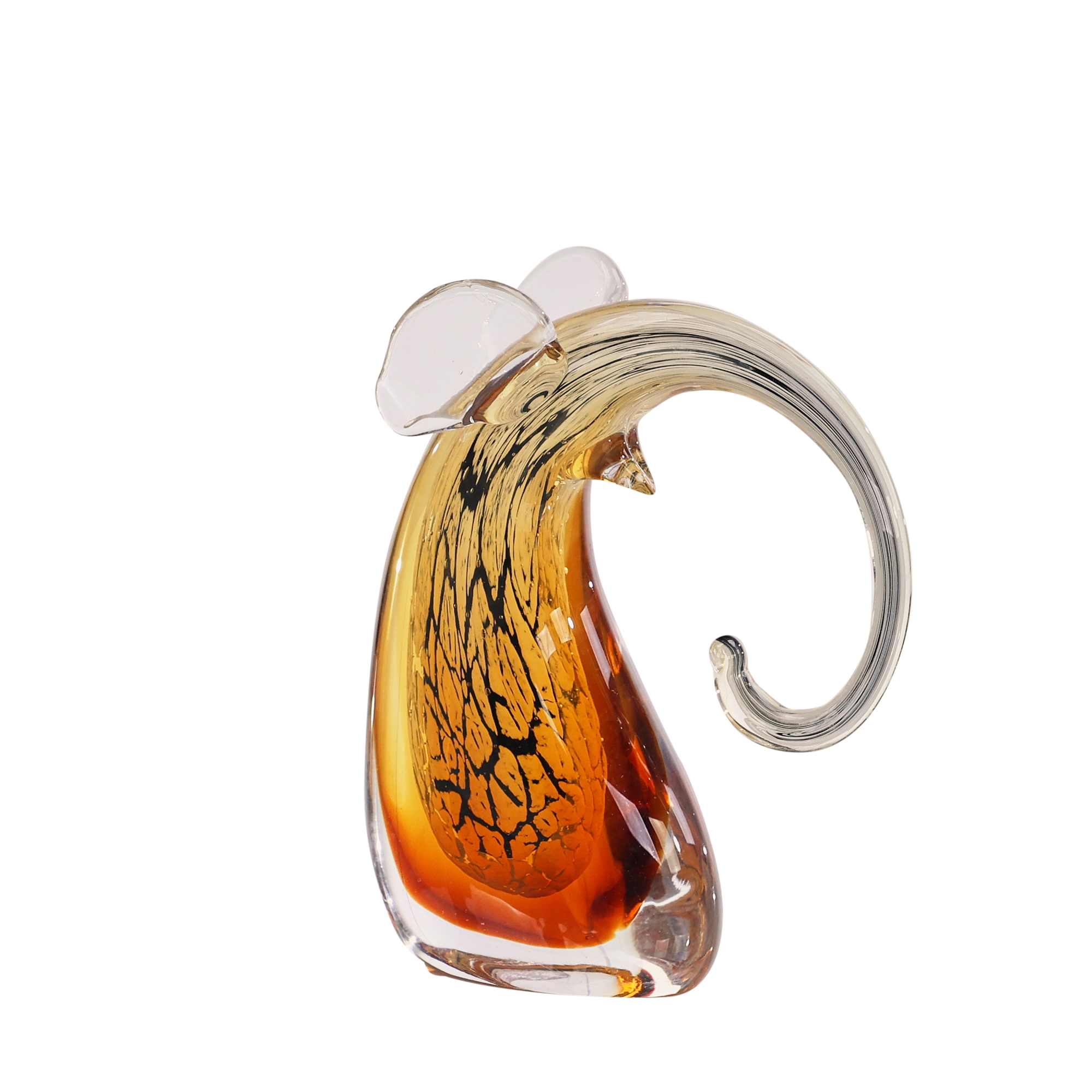 Abstract Glass Elephant Sculpture, Small