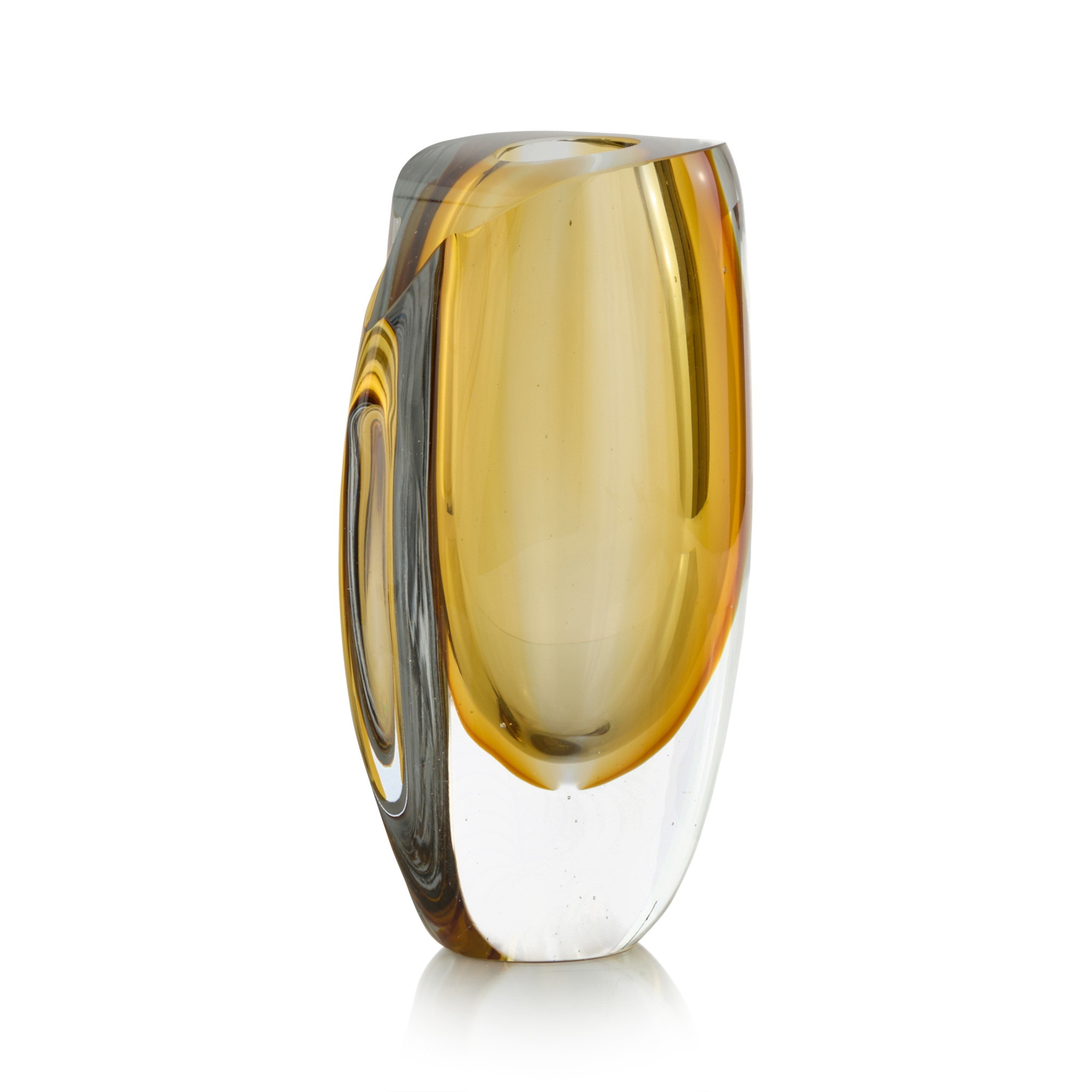 Amber Mist Glass Vase, Small