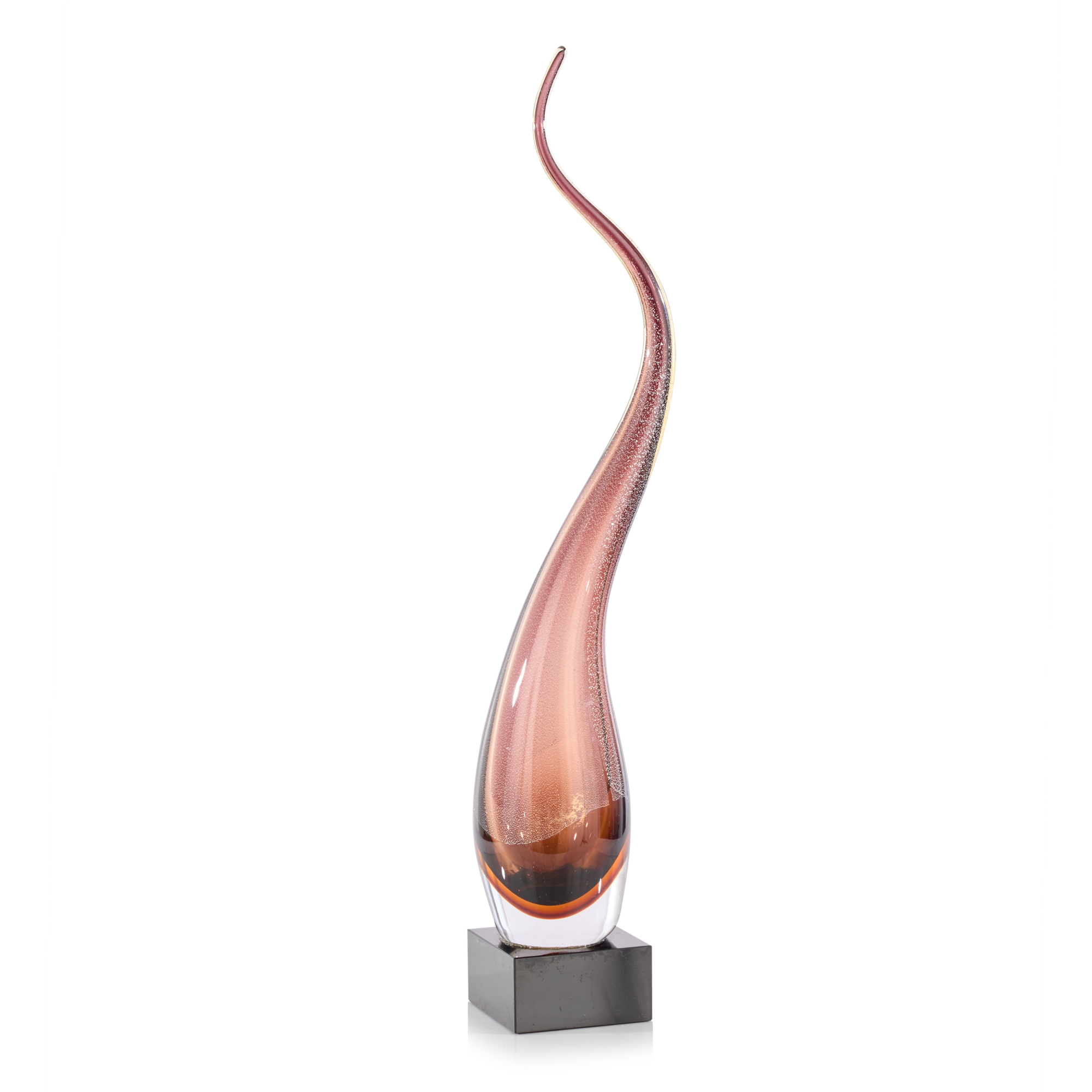 Wisping Smoke Sculpture on Crystal, Large