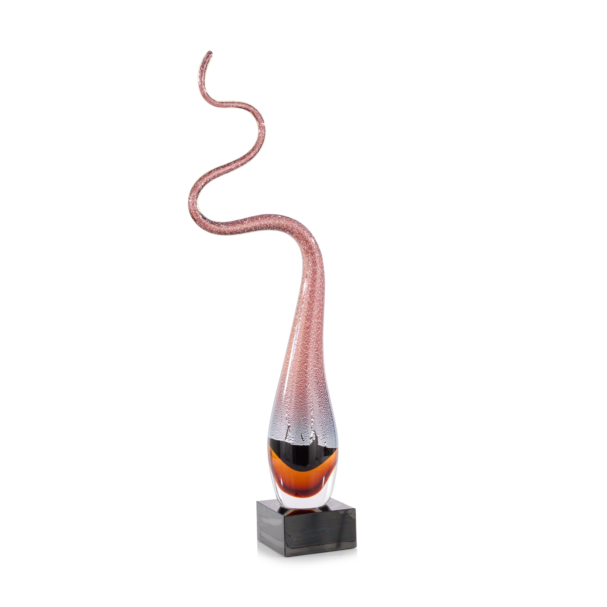 Wisping Smoke Sculpture on Crystal, Small