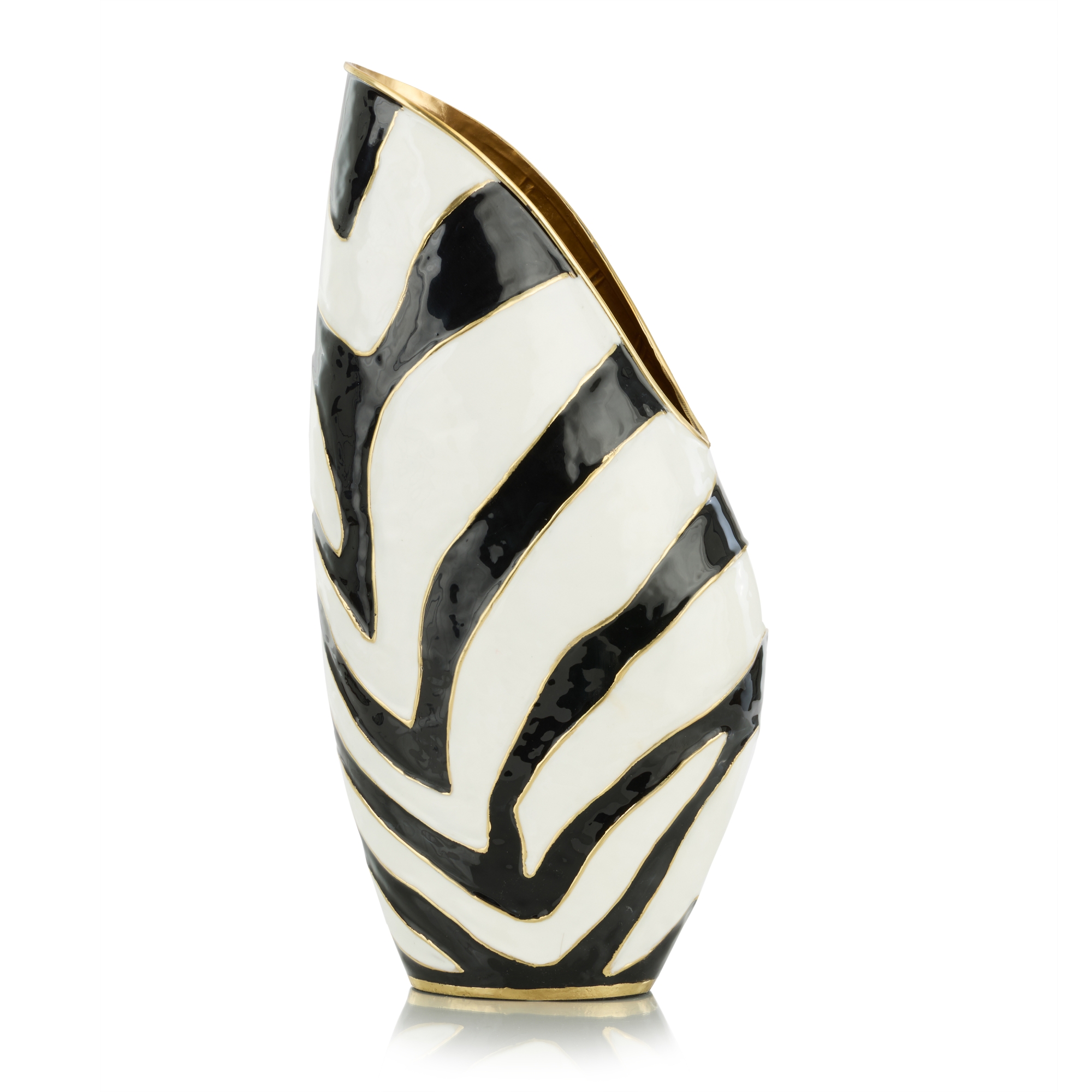 Origo Vase, Large Black and White