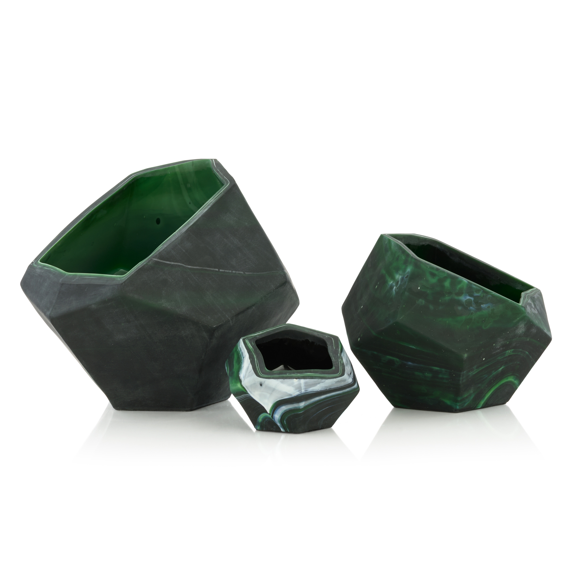 Eon Bowls, Set of 3 Green