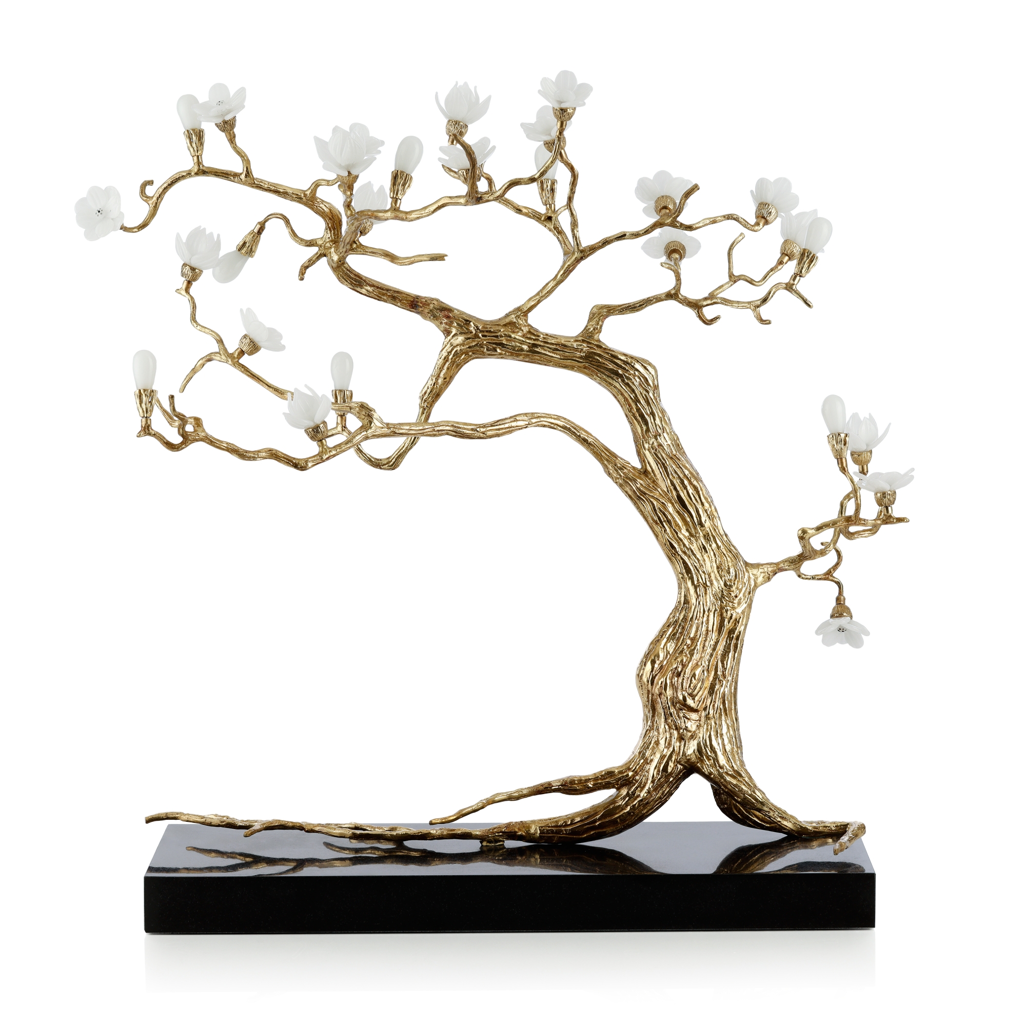 Sakura Sculpture on Marble, Brass