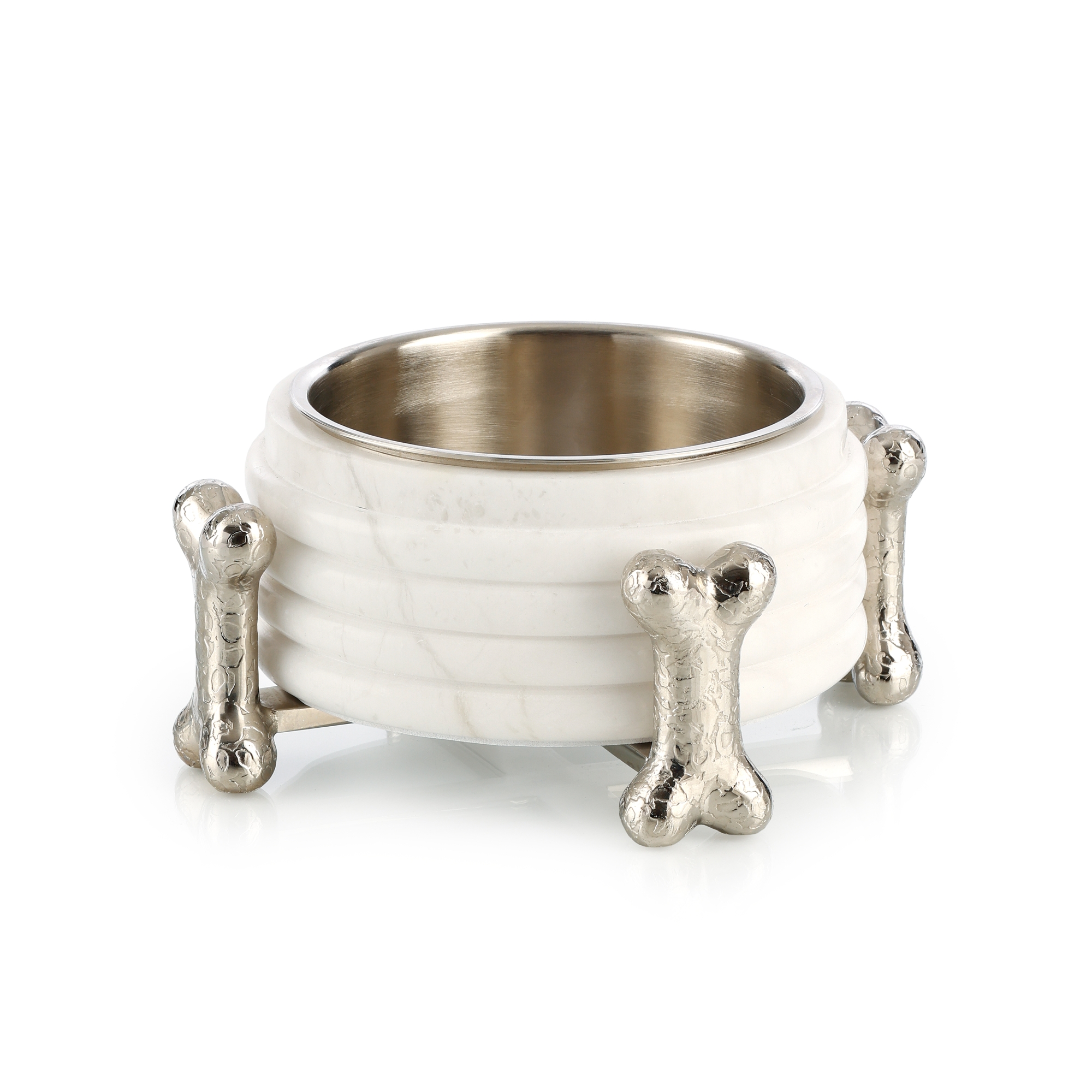 Ziti Dog Bowl, Brass
