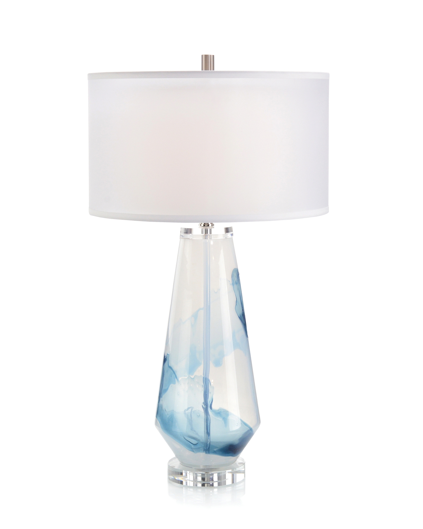 Blue Cloud Glass Table Lamp