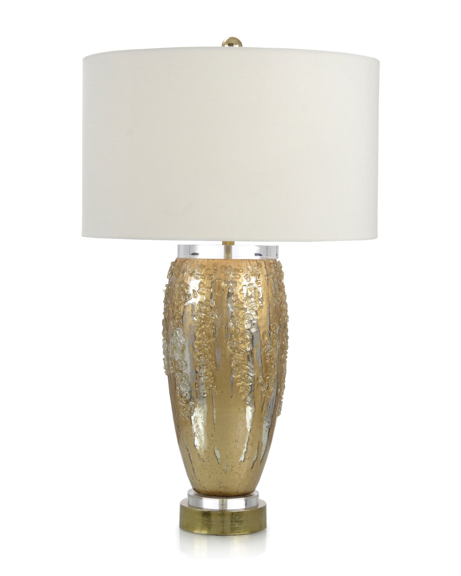 Silver and Gold Glass Table Lamp