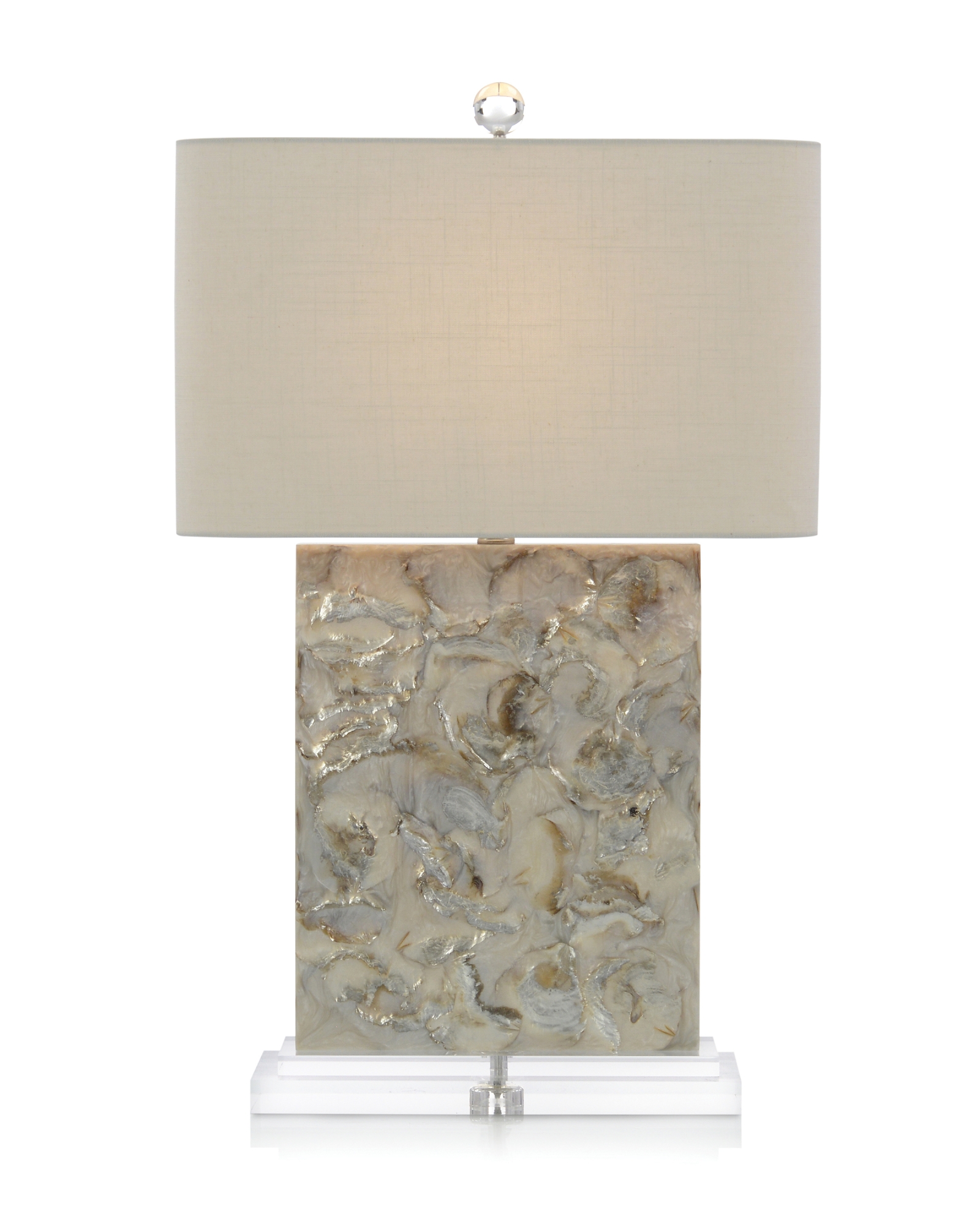 Creamy White and Sultry Grey Table Lamp