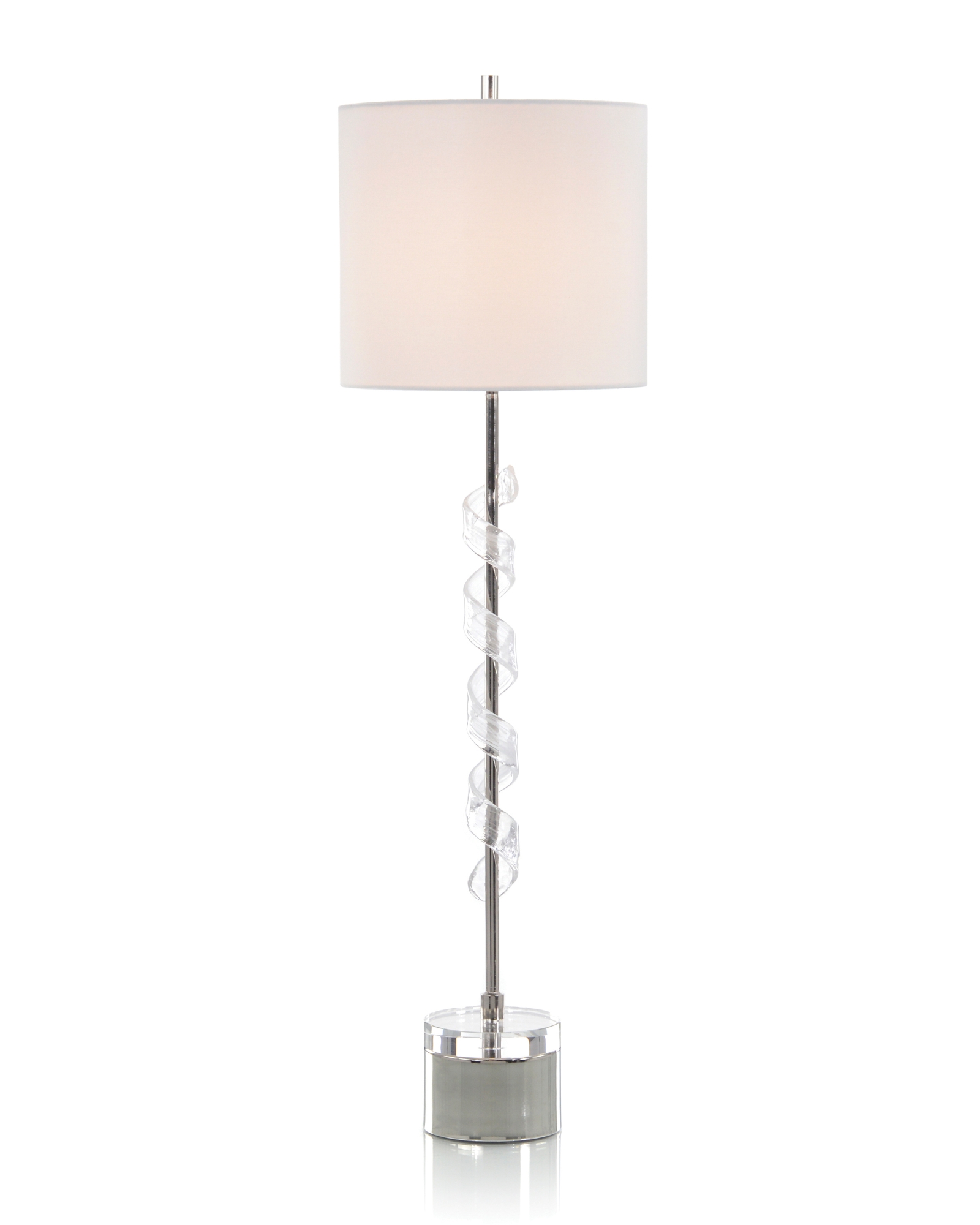 Frosted Glass Swirled Buffet Lamp