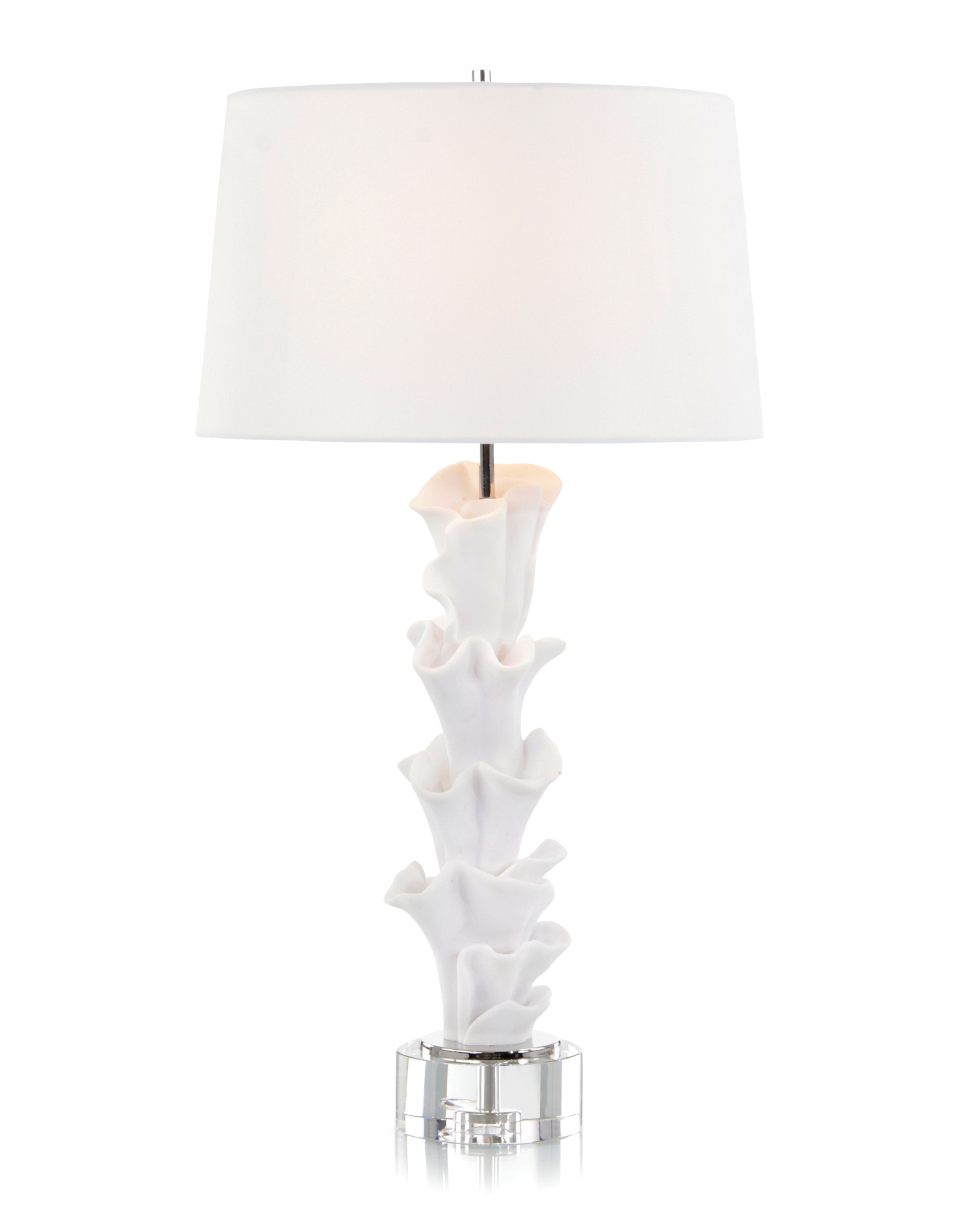 White Sculptural Table Lamp