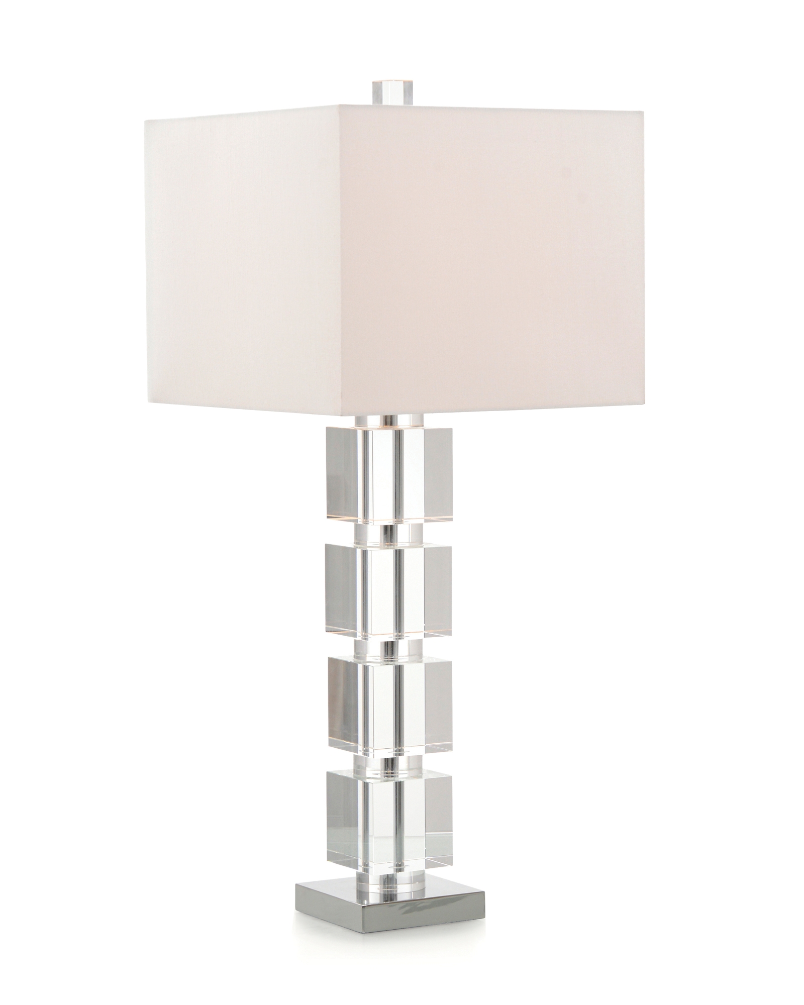 Crystal Block Stacked Table Lamp