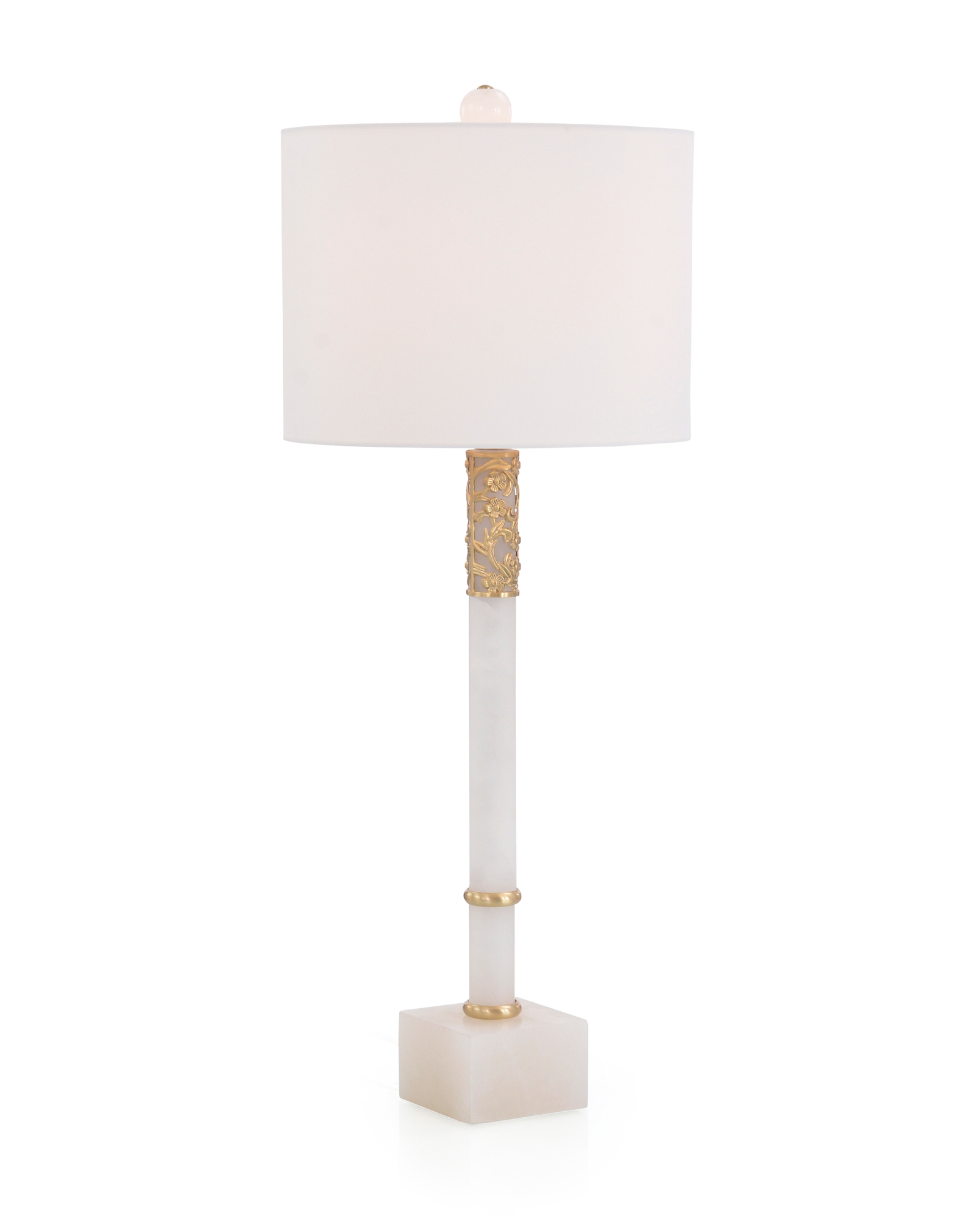 Alabaster With Filigree Overlay Table Lamp