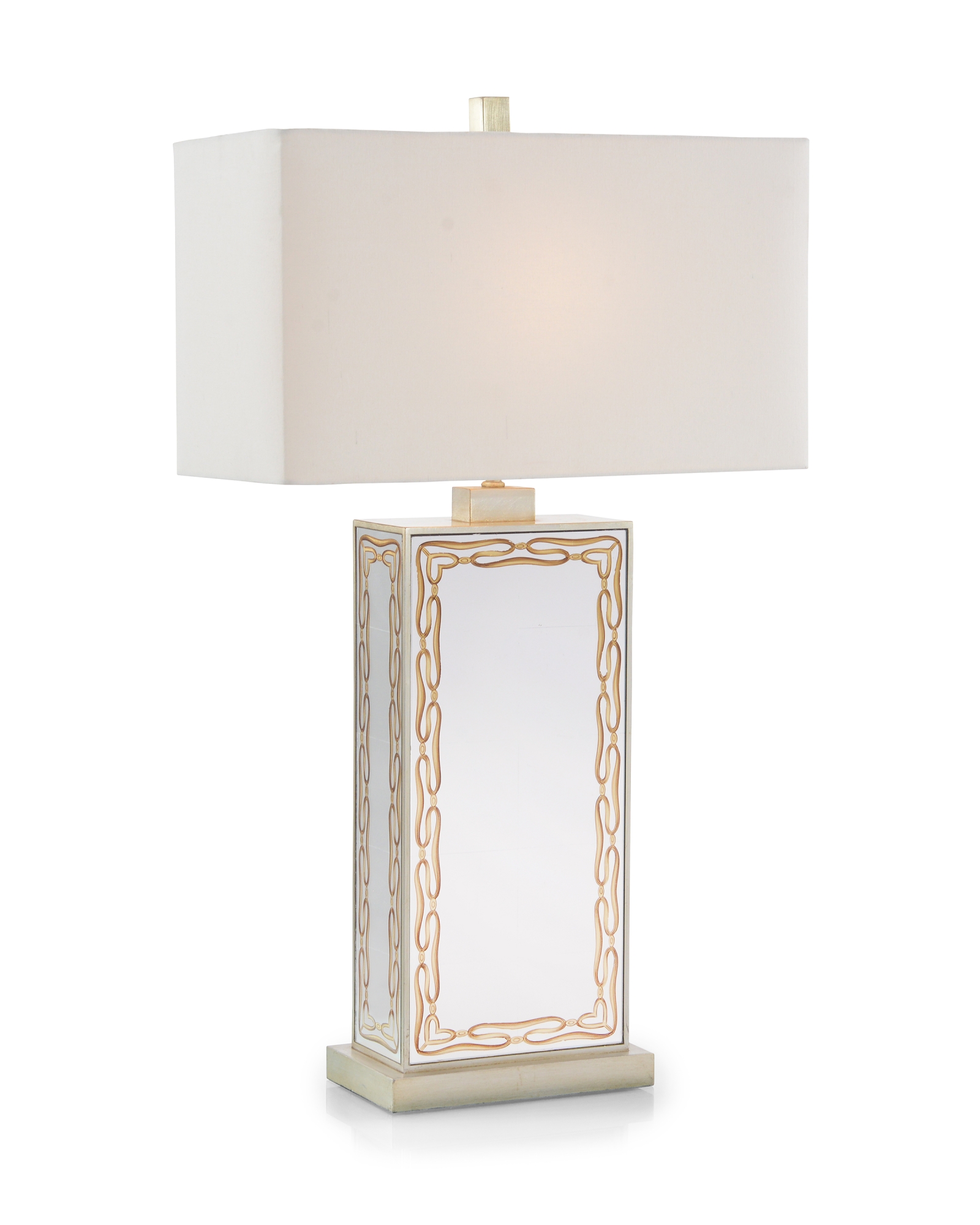 Églomisé and Champagne Gold Table Lamp