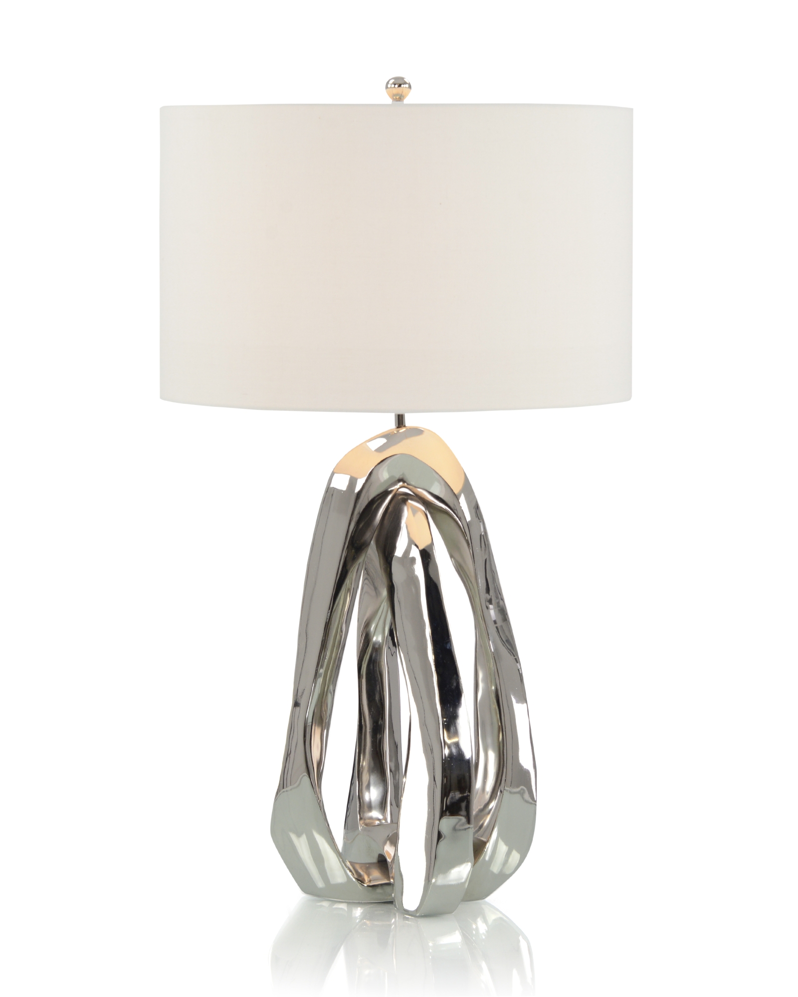 Amorphic Nickel Table Lamp