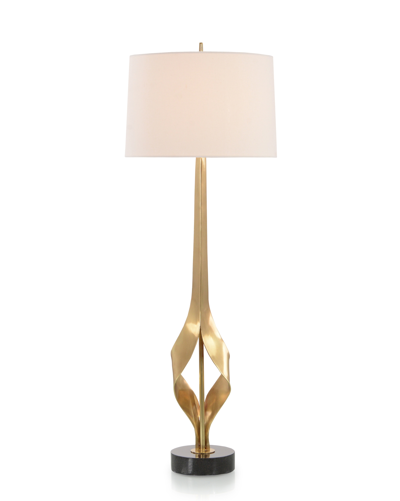 Graceful Brass Buffet Lamp