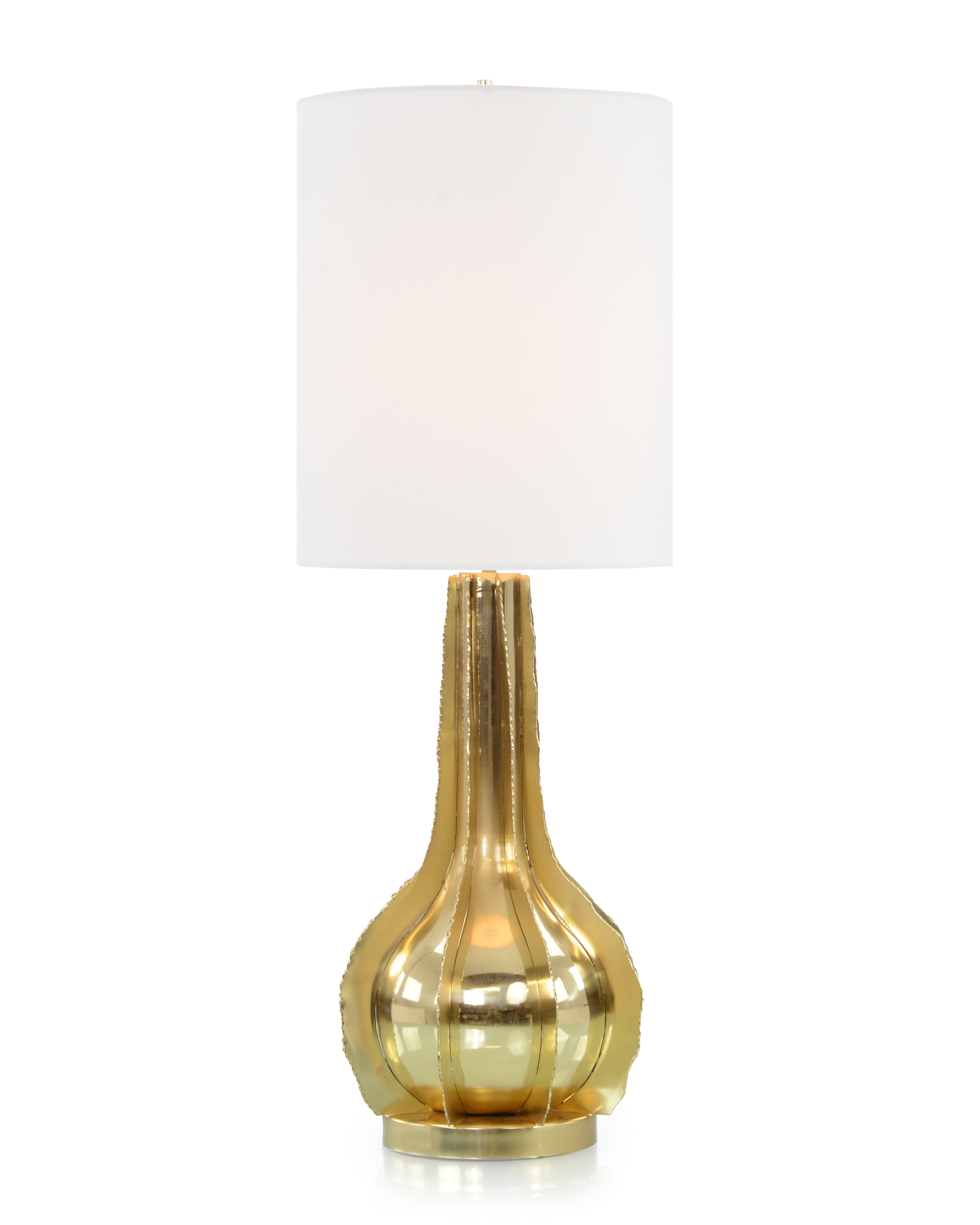 Brushed Brass Waves Table Lamp