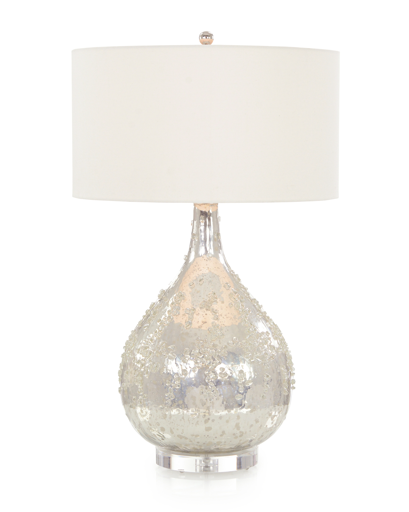 Silver Glass Table Lamp