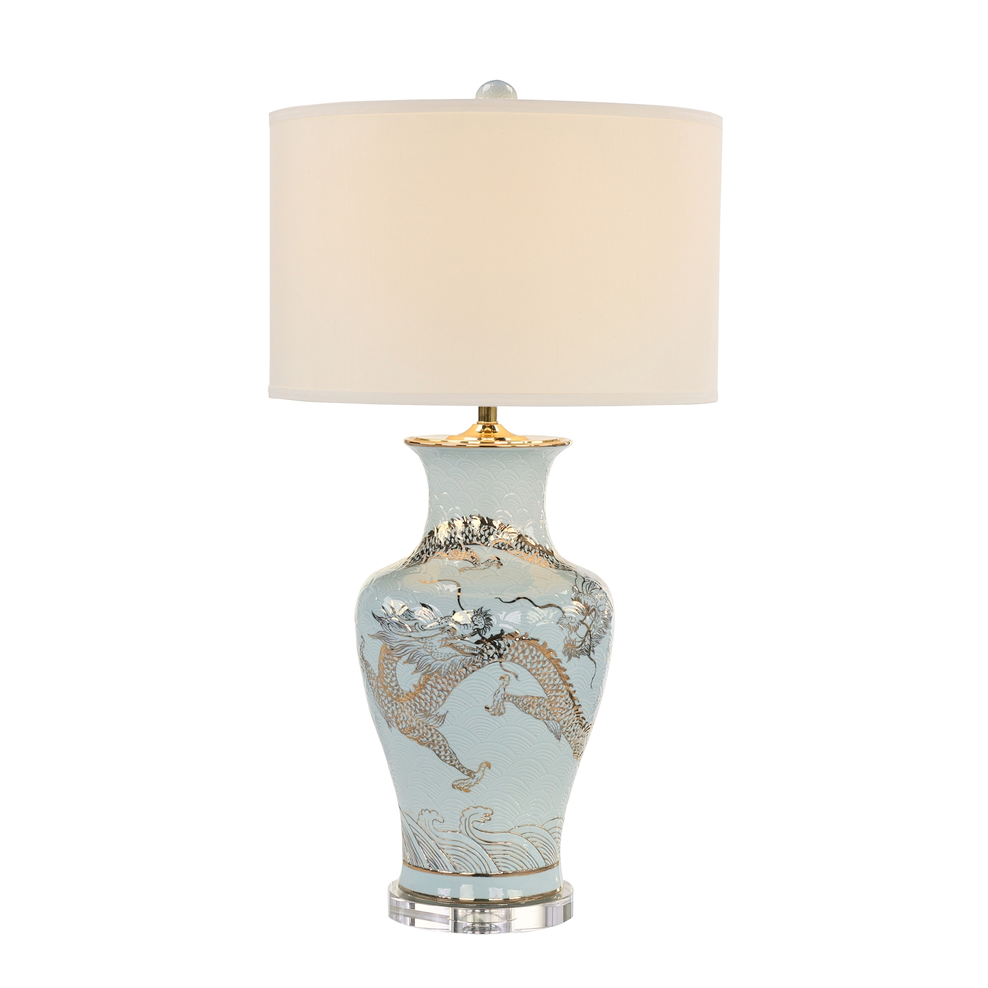 Dueling Dragons Table Lamp