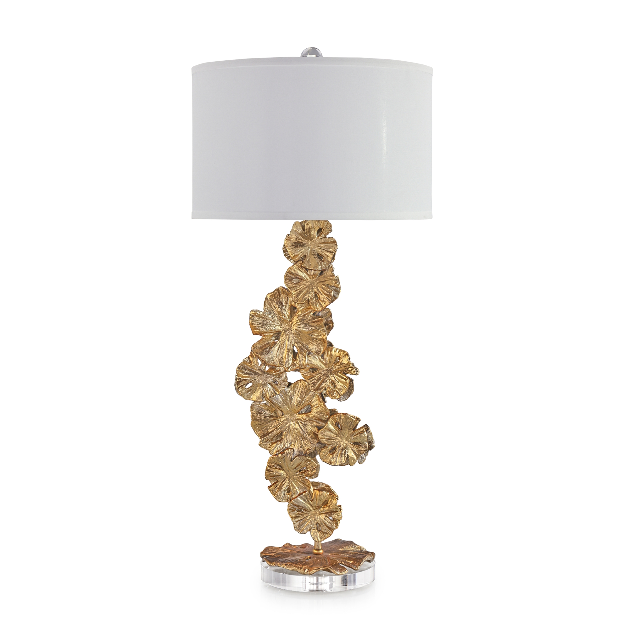 Flower Tower Table Lamp, Brass